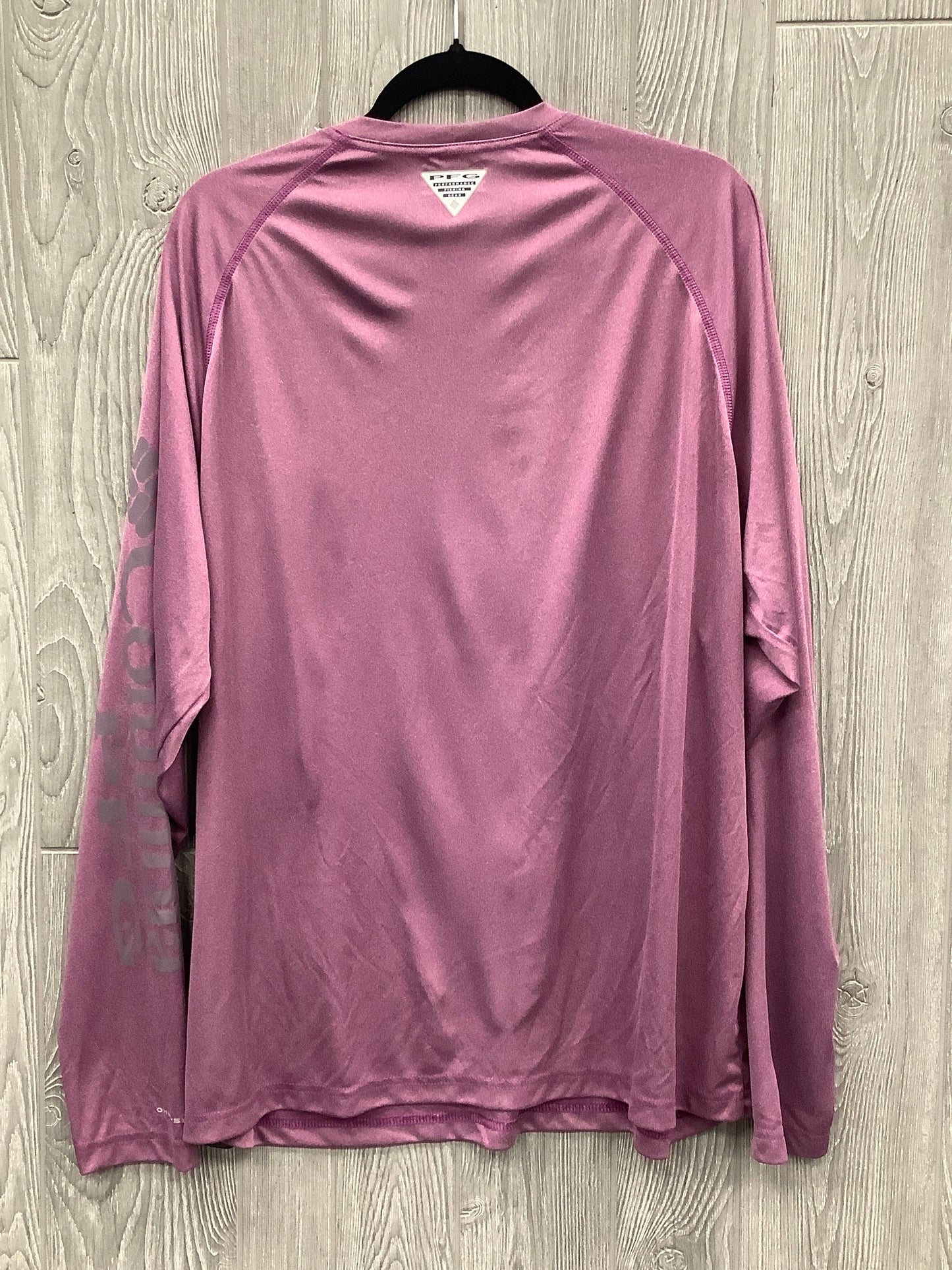 Athletic Top Long Sleeve Collar By Columbia In Purple, Size: Xl