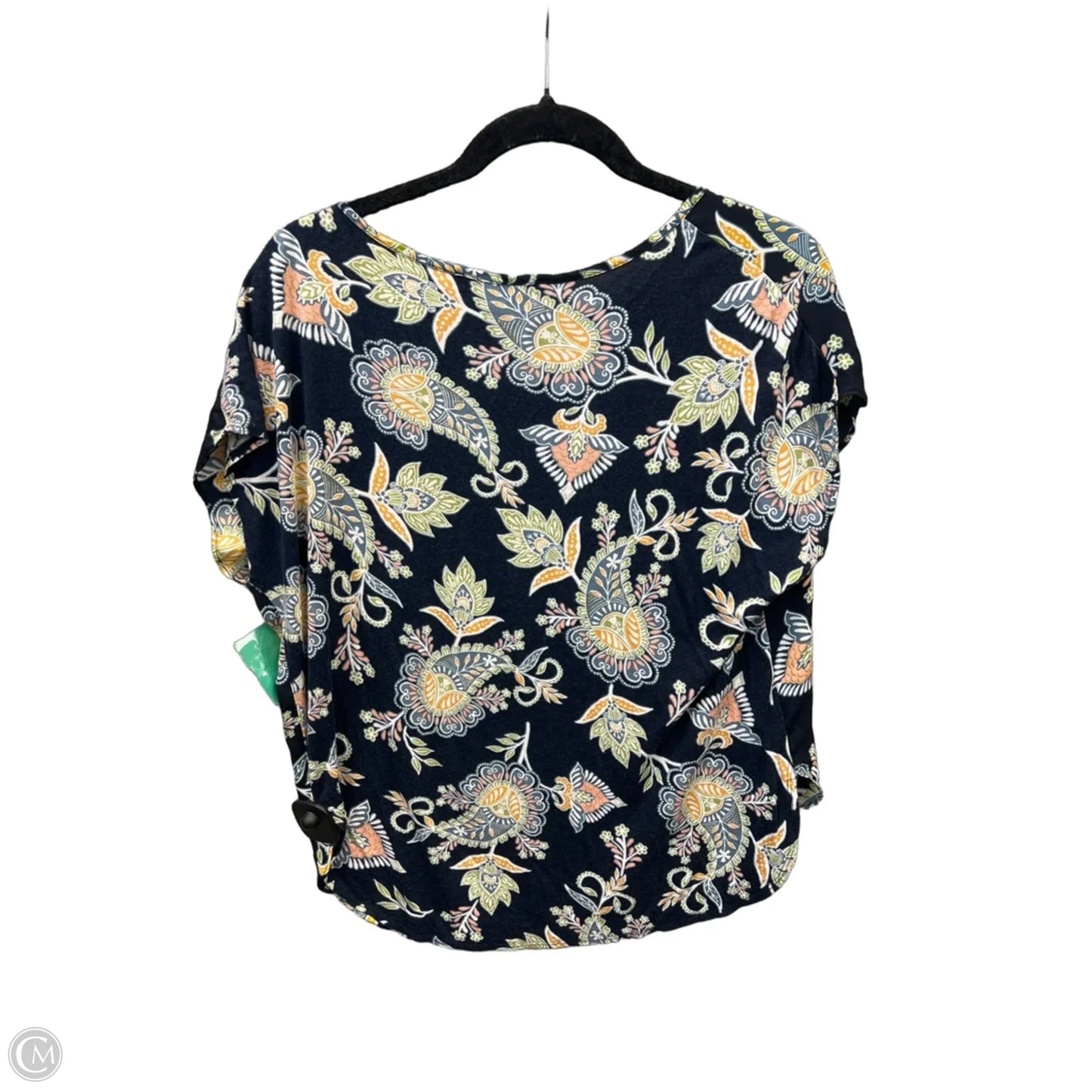 Top Short Sleeve By Loft In Paisley Print, Size: S