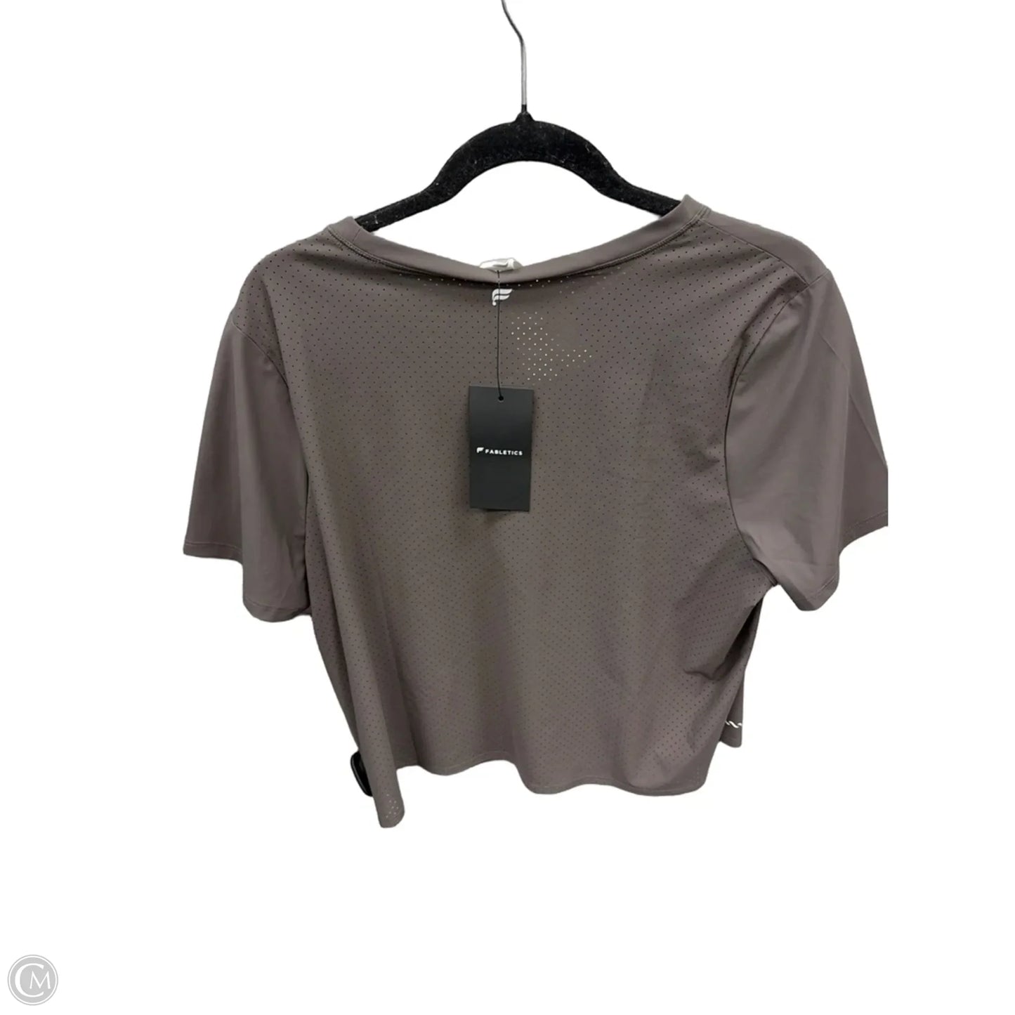 Athletic Top Short Sleeve By Fabletics In Brown, Size: Xl