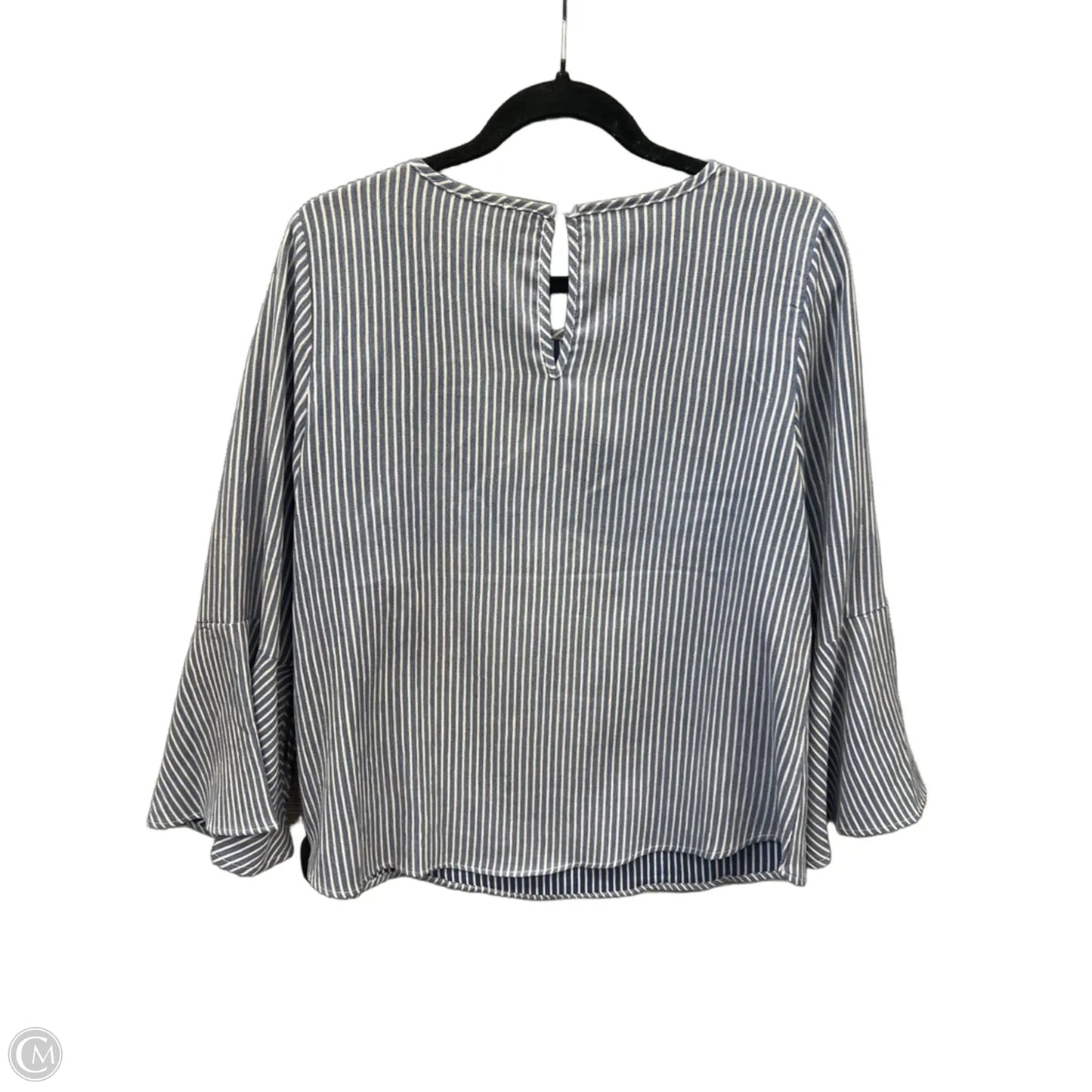 Top Long Sleeve By Hem & Thread In Blue, Size: M