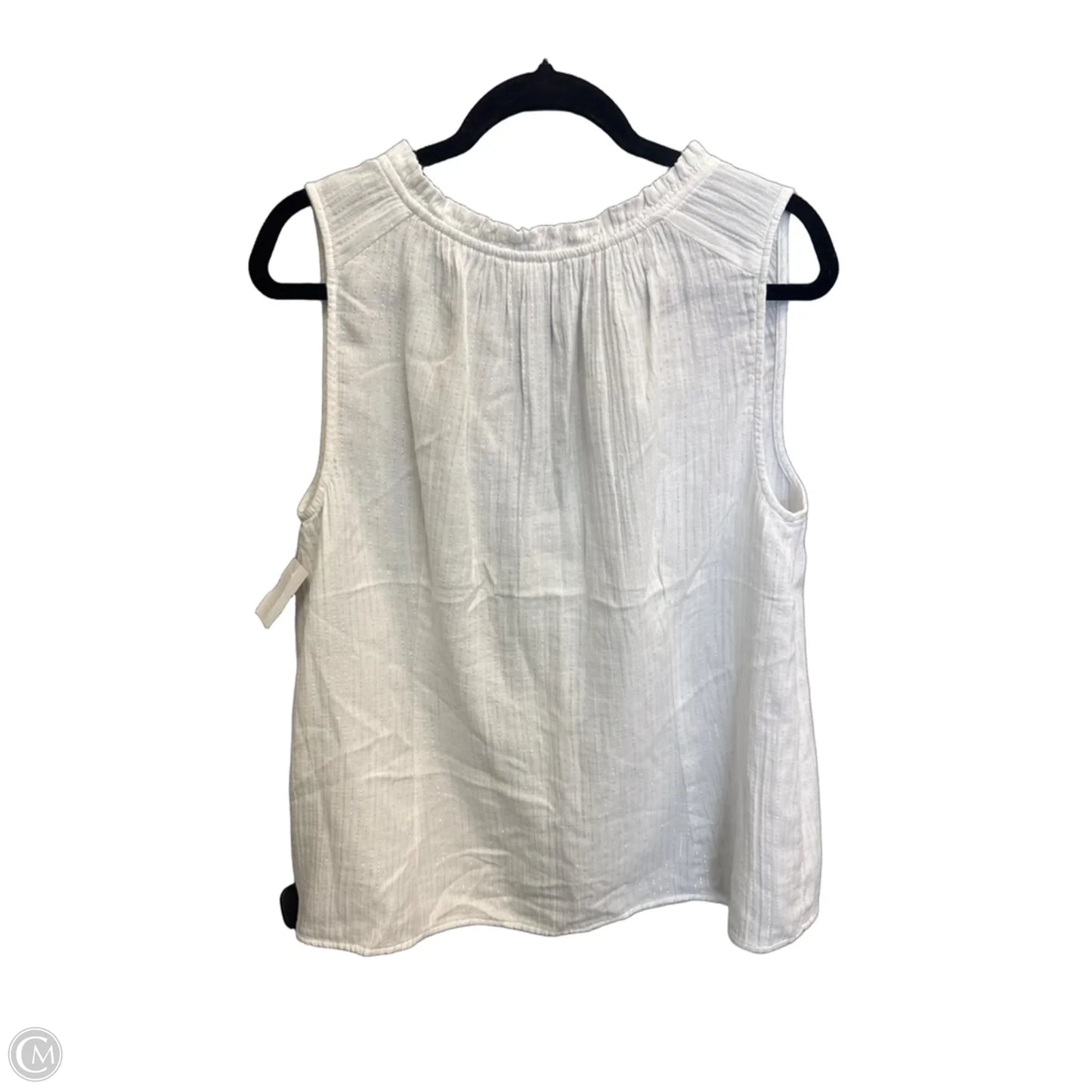 Top Sleeveless By Gap In White, Size: Xl