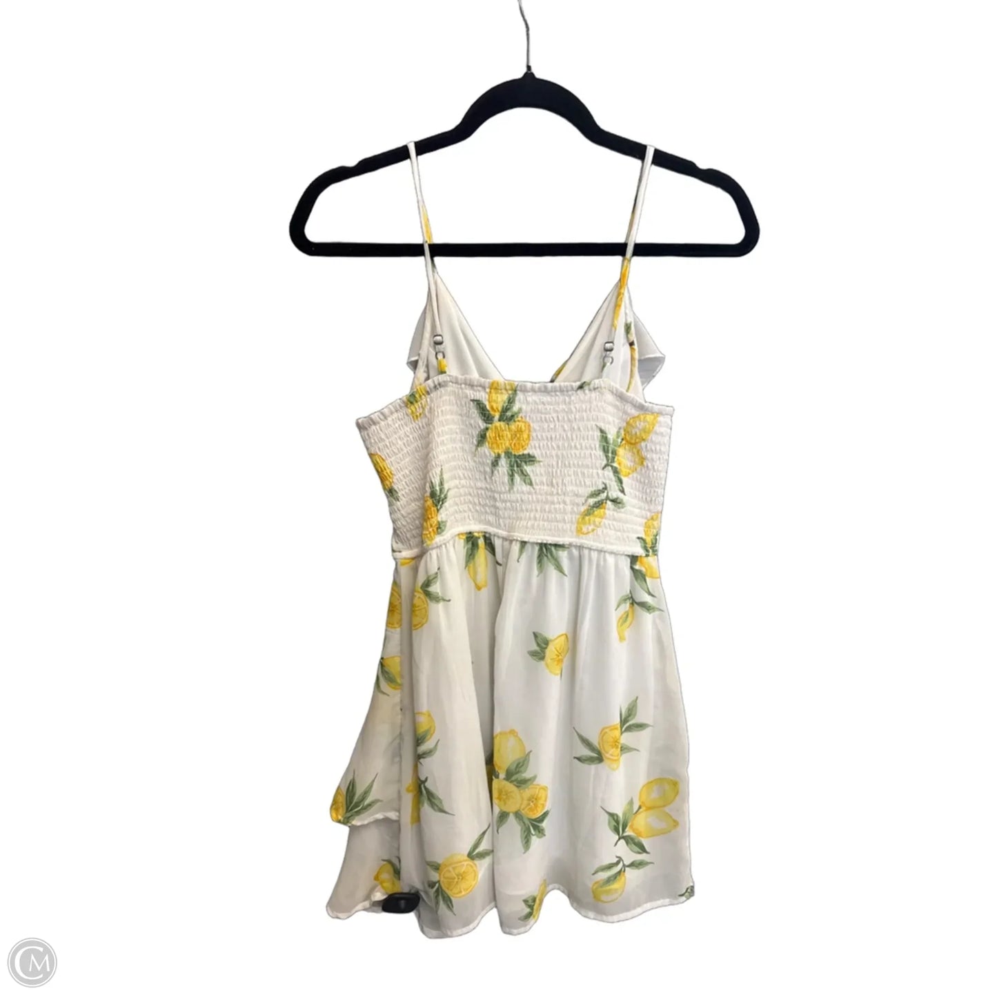 Dress Casual Short By Japna In White & Yellow, Size: M