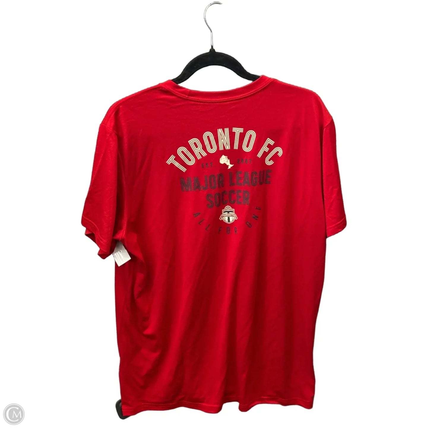 Athletic Top Short Sleeve By Adidas In Red, Size: 2x