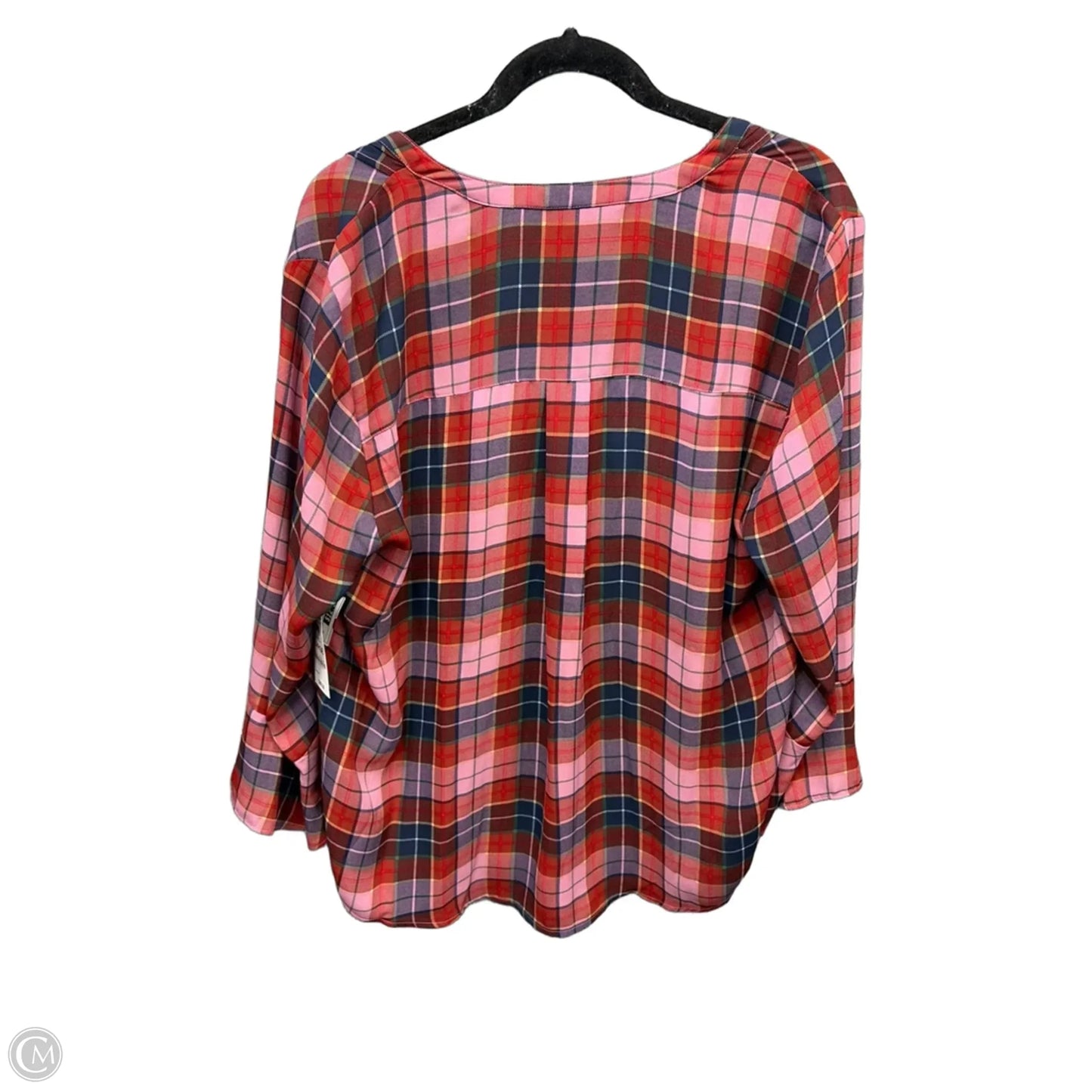 Top Long Sleeve By Style And Company In Plaid Pattern, Size: Xl