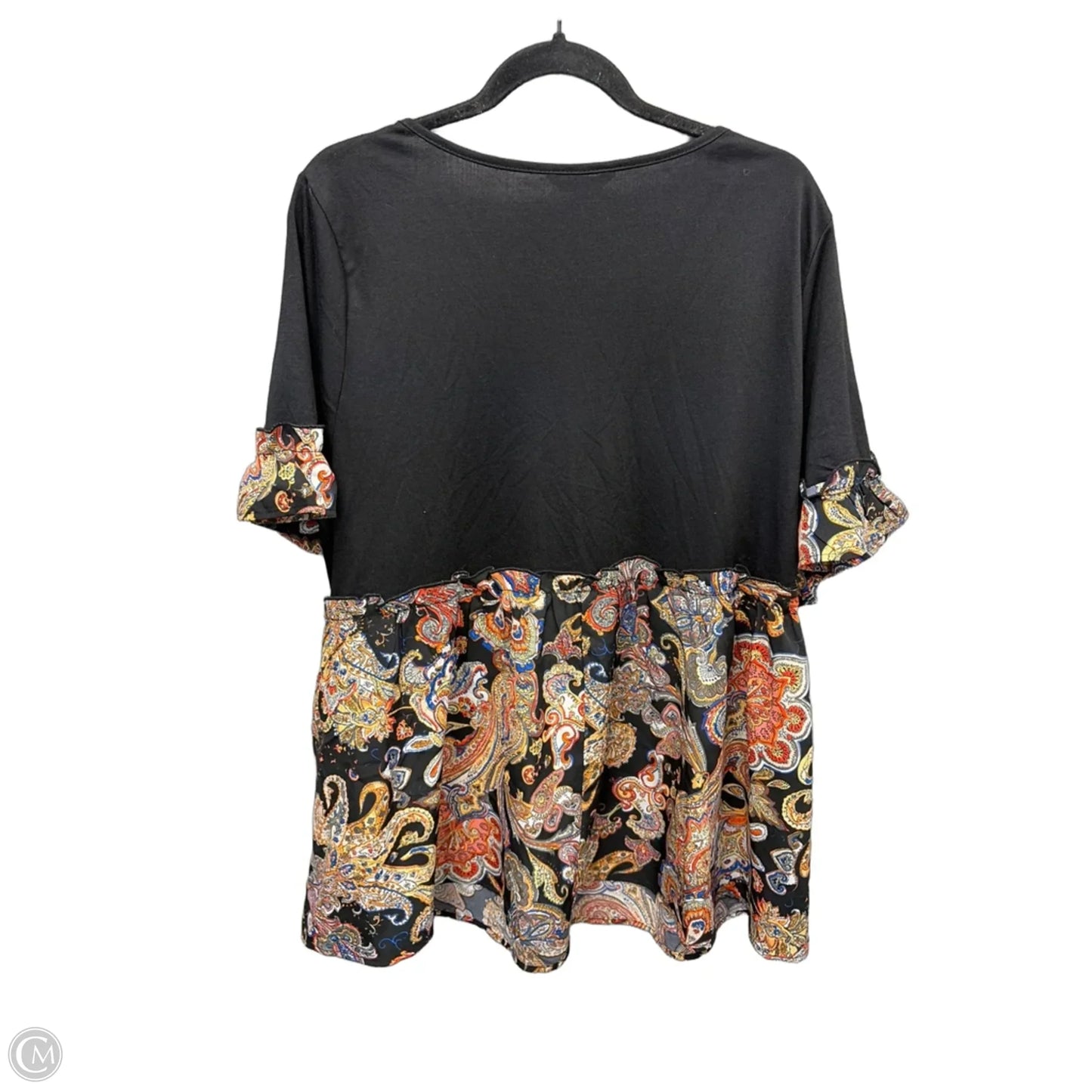 Top Short Sleeve By Bloomchic In Black, Size: Xxl