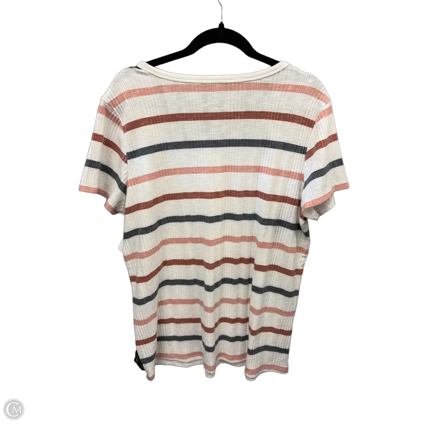 Top Short Sleeve Basic By Maurices In Striped Pattern, Size: Xxl