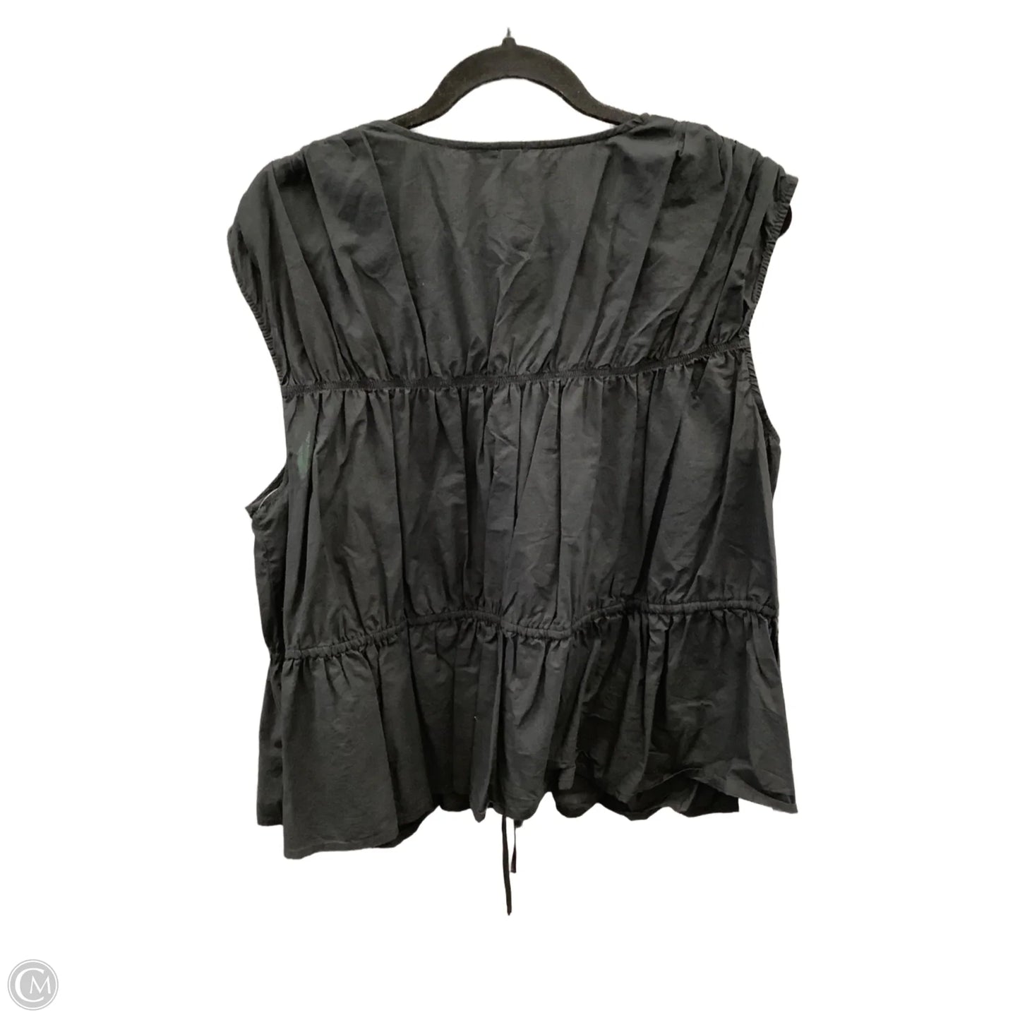 Top Sleeveless By Divided In Black, Size: L