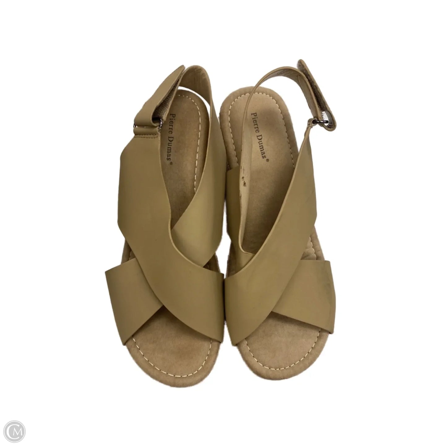 Sandals Heels Wedge By Pierre Dumas In Beige, Size: 9