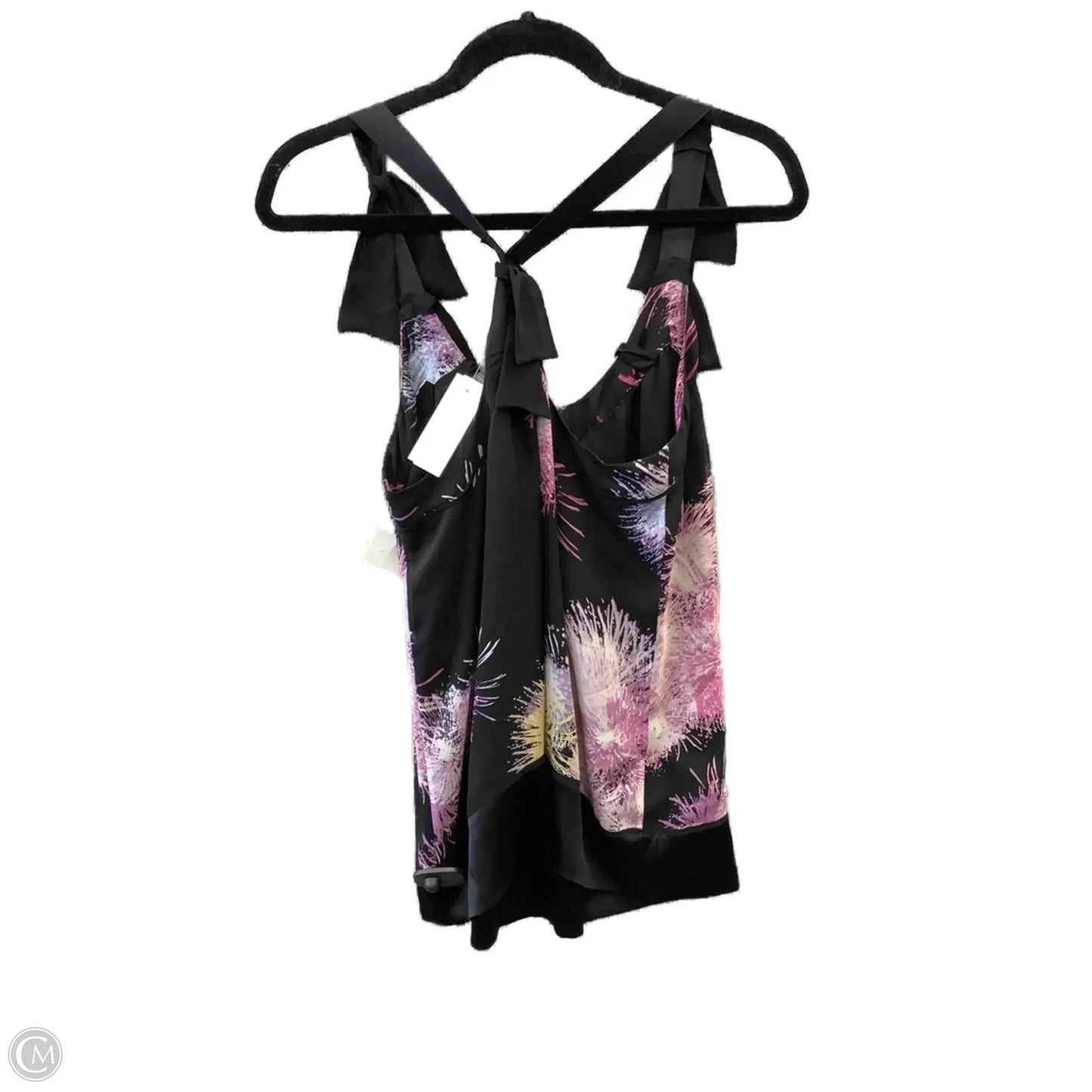 Top Sleeveless Designer By Diane Von Furstenberg In Black & Purple, Size: L