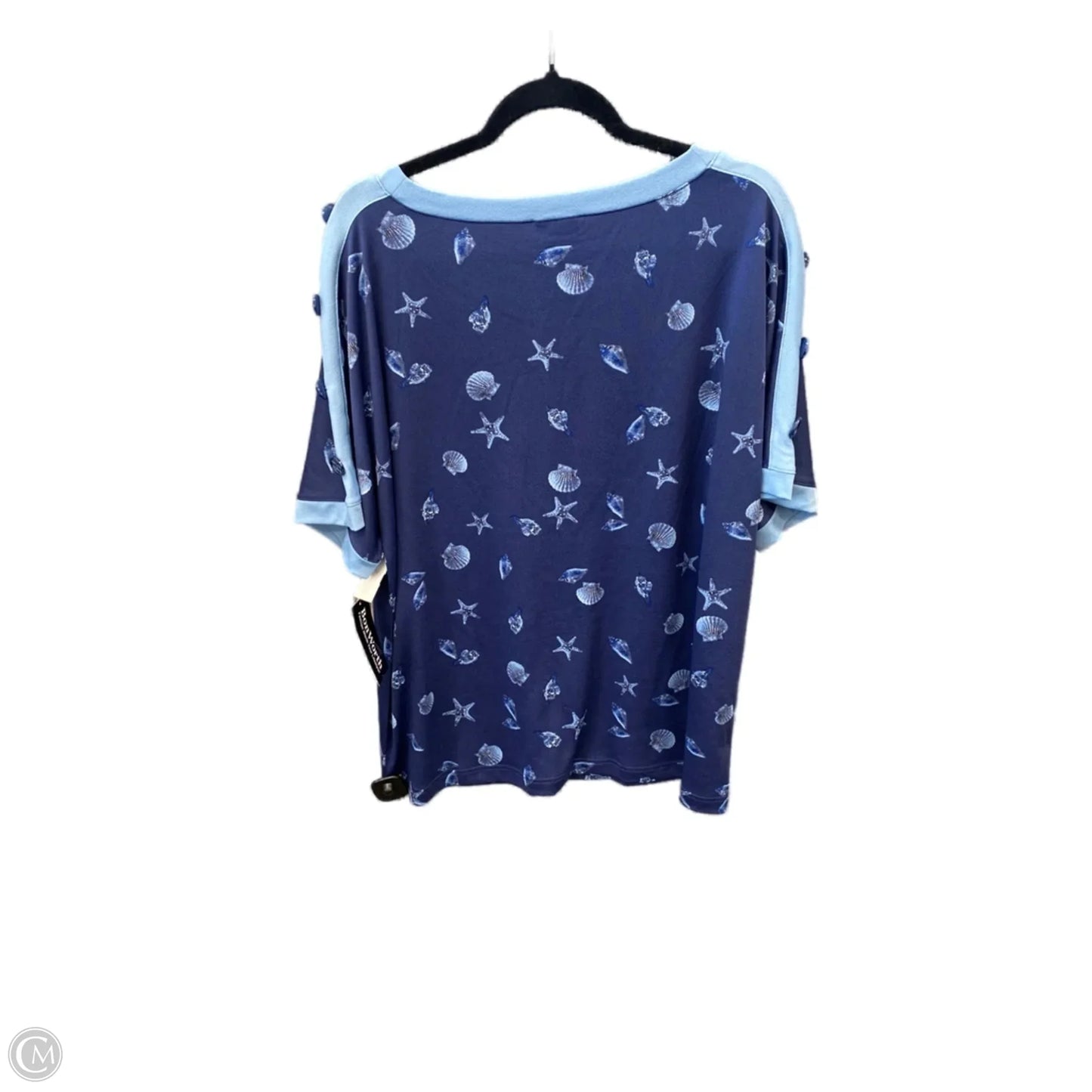 Top Short Sleeve By Bon Worth In Blue, Size: L