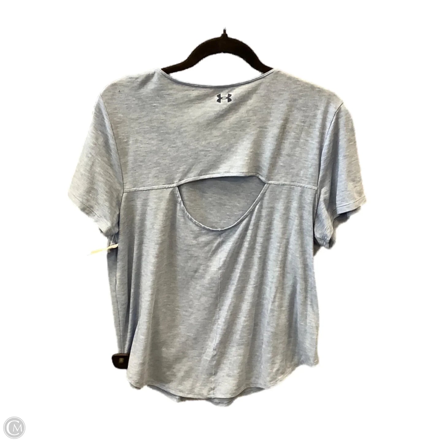 Athletic Top Short Sleeve By Under Armour In Blue, Size: L