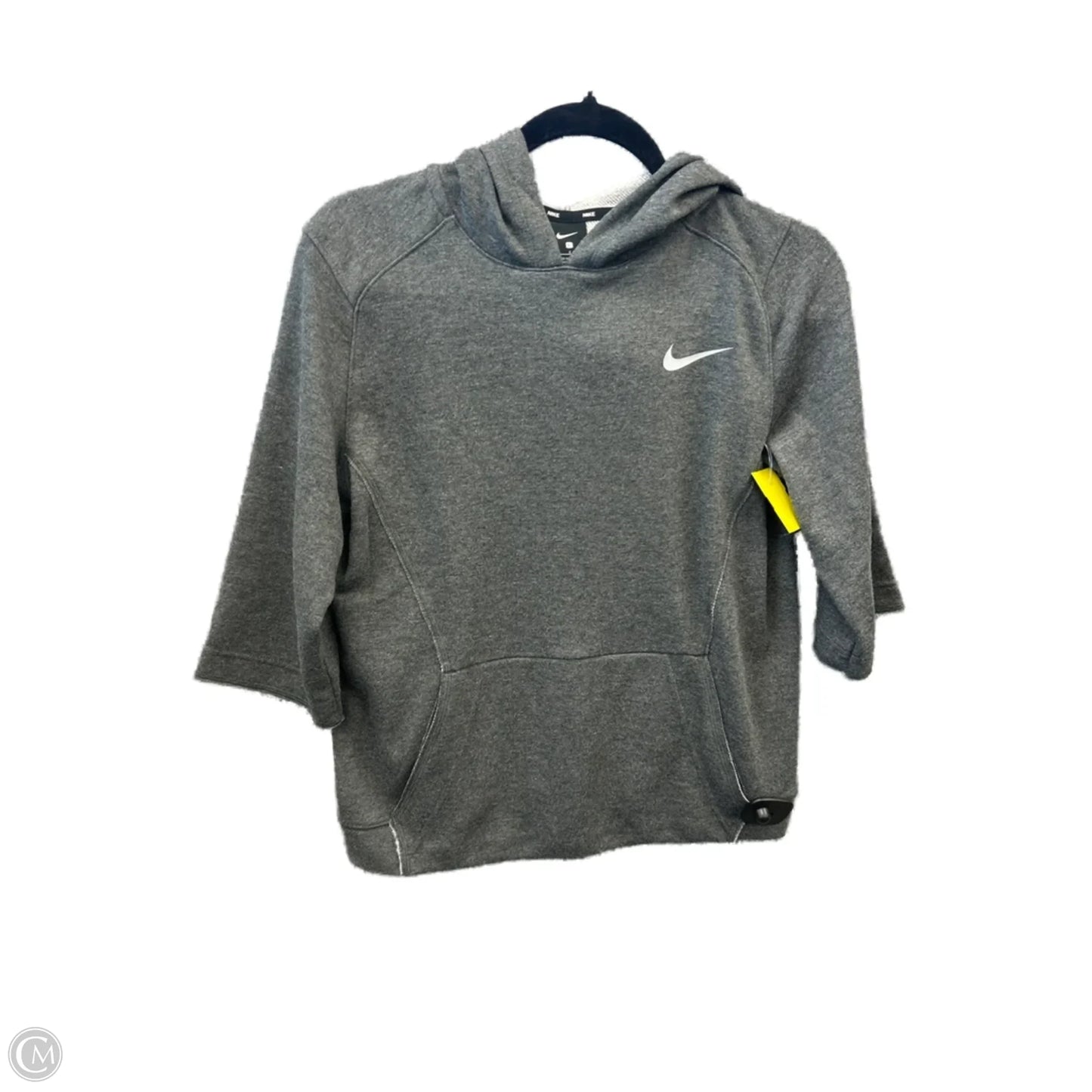 Athletic Top Short Sleeve By Nike Apparel In Grey, Size: L