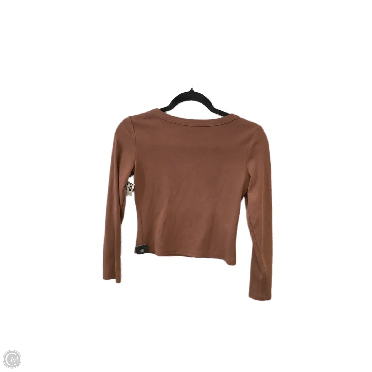 Top Long Sleeve Basic By Clothes Mentor In Brown, Size: S