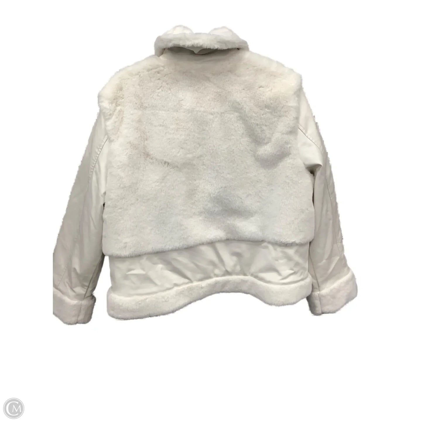 Jacket Faux Fur & Sherpa By Nine West In White, Size: Xl