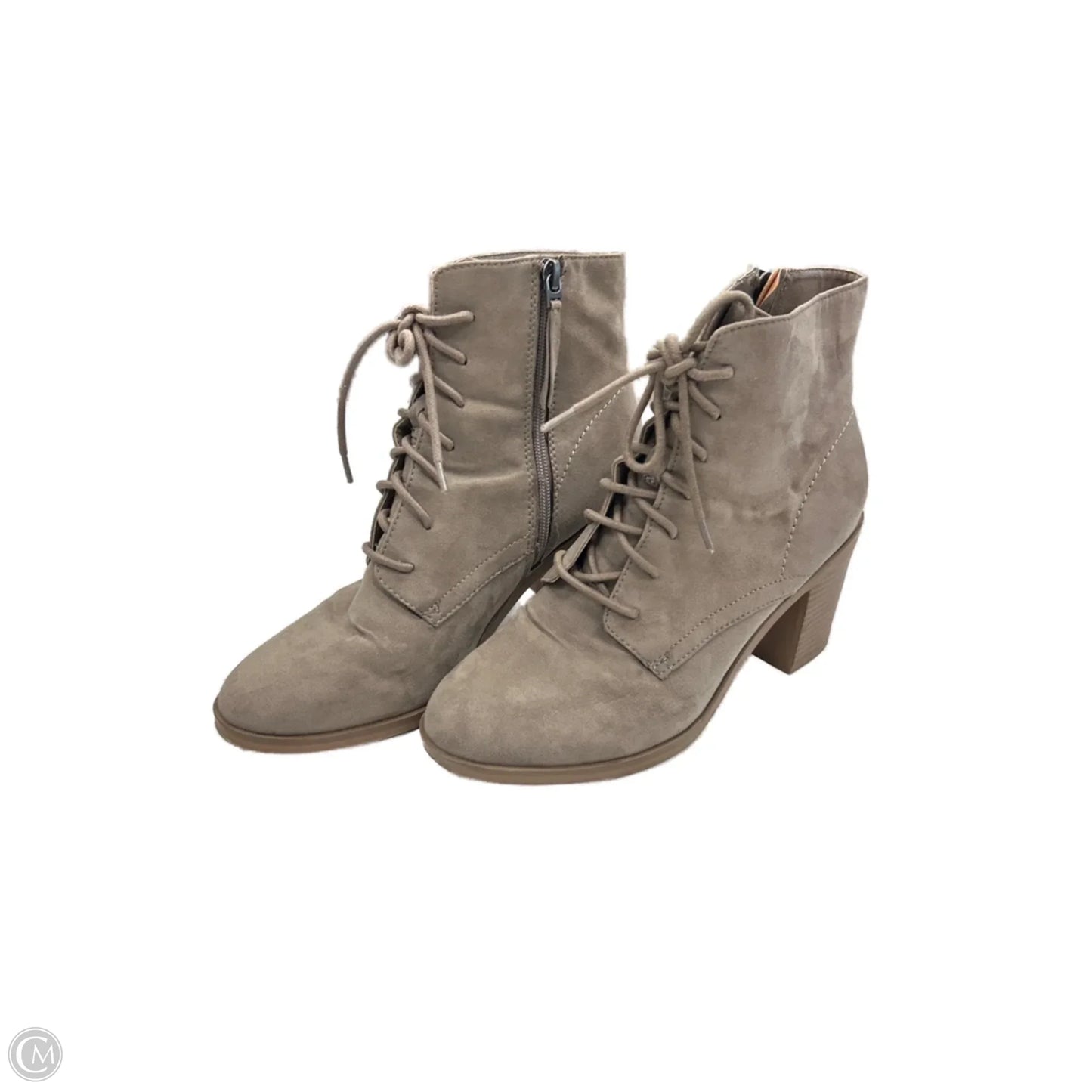 Boots Ankle Heels By Time And Tru In Brown, Size: 8.5