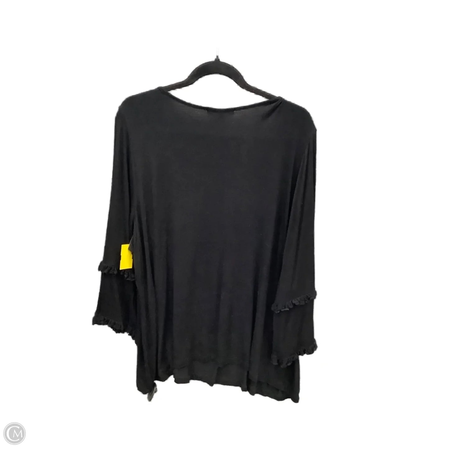 Top Long Sleeve By Cable And Gauge In Black, Size: 1x