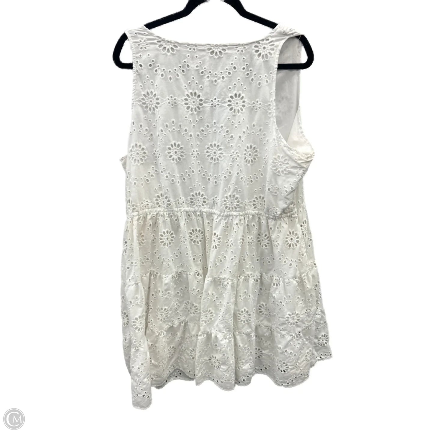 Dress Casual Short By Time And Tru In White, Size: 2x