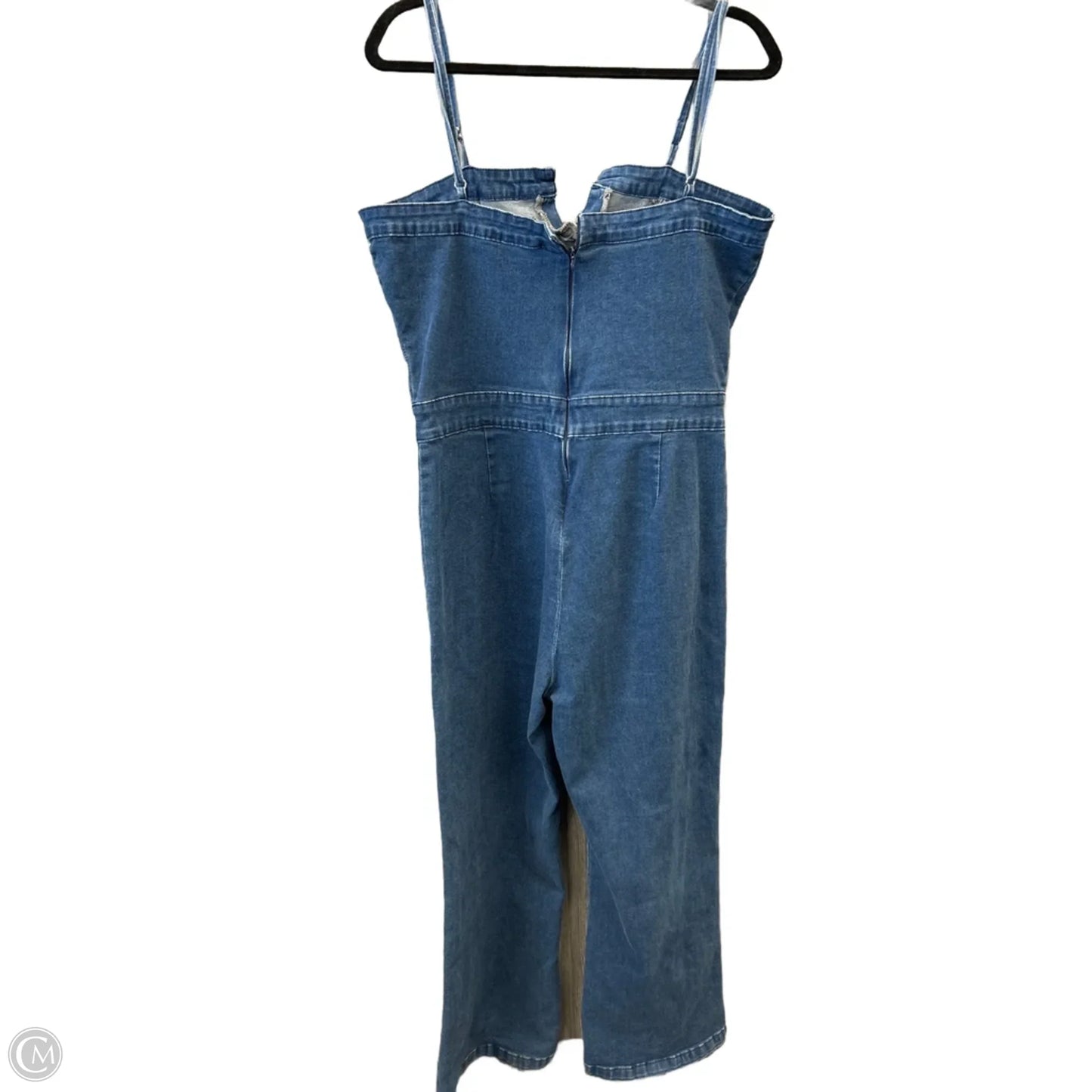 Jumpsuit By Clothes Mentor In Blue Denim, Size: Xl