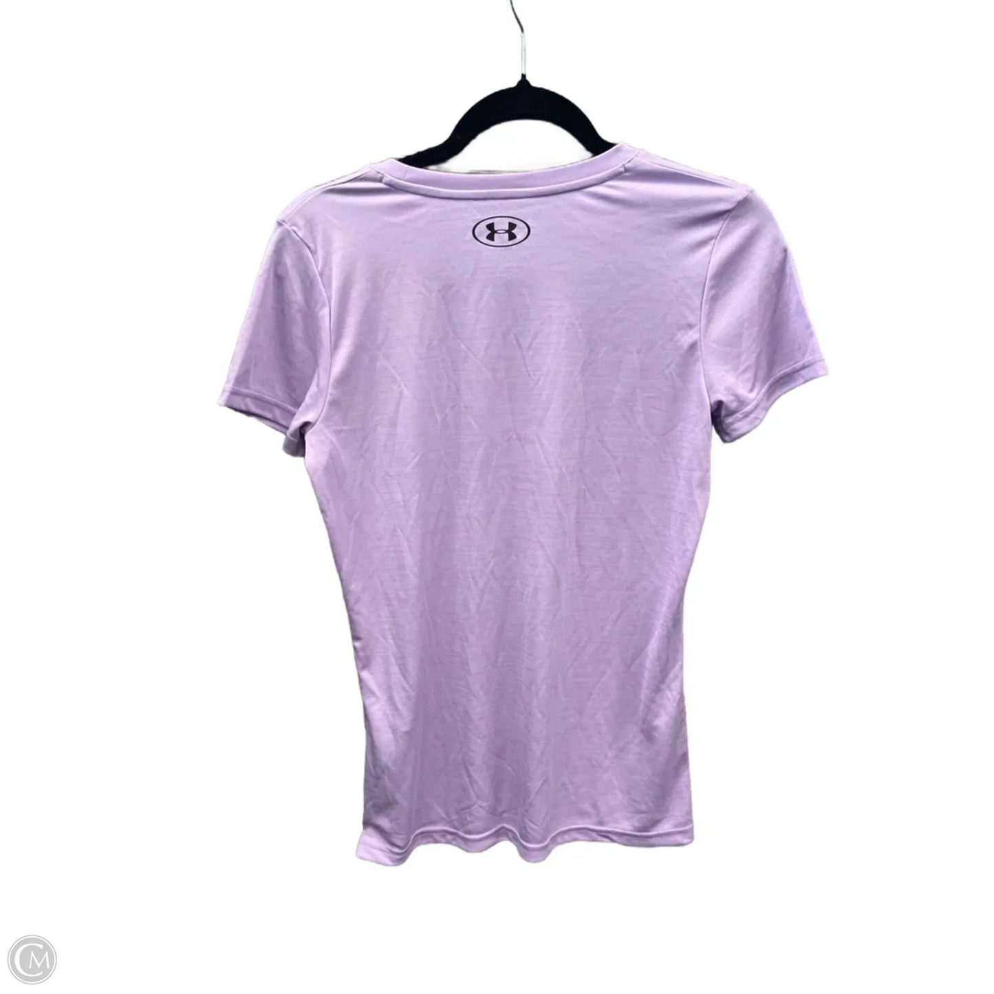 Athletic Top Short Sleeve By Under Armour In Purple, Size: S