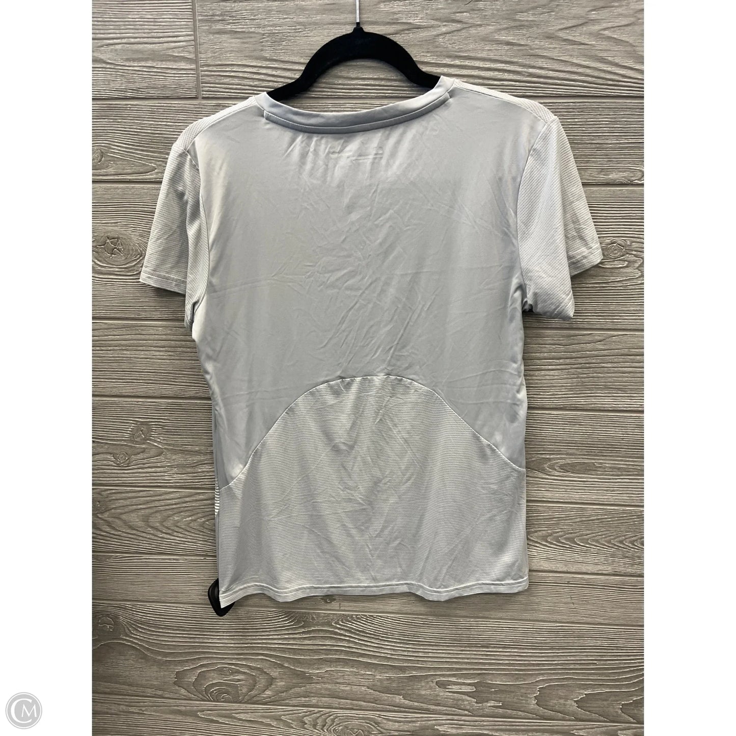 Athletic Top Short Sleeve By Under Armour In Grey, Size: S
