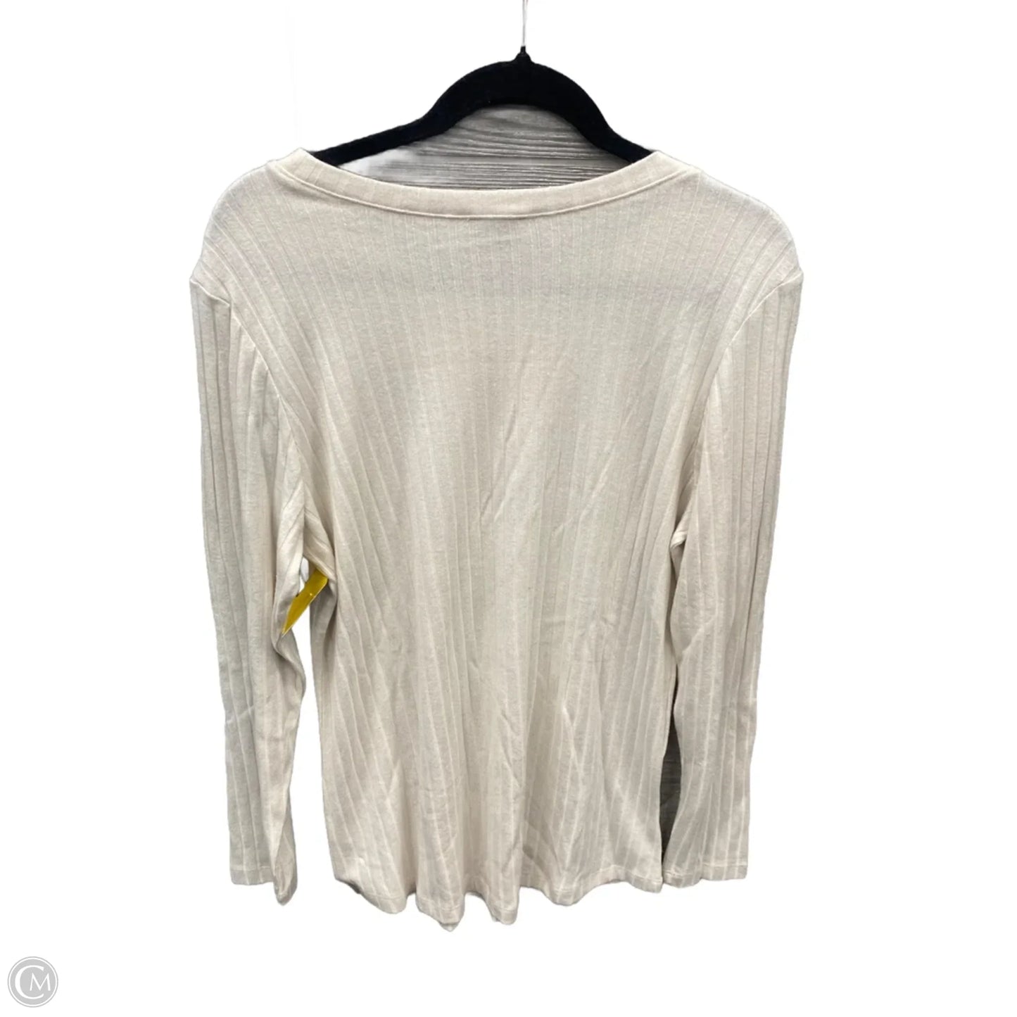 Top Long Sleeve By Falls Creek In White, Size: 1x