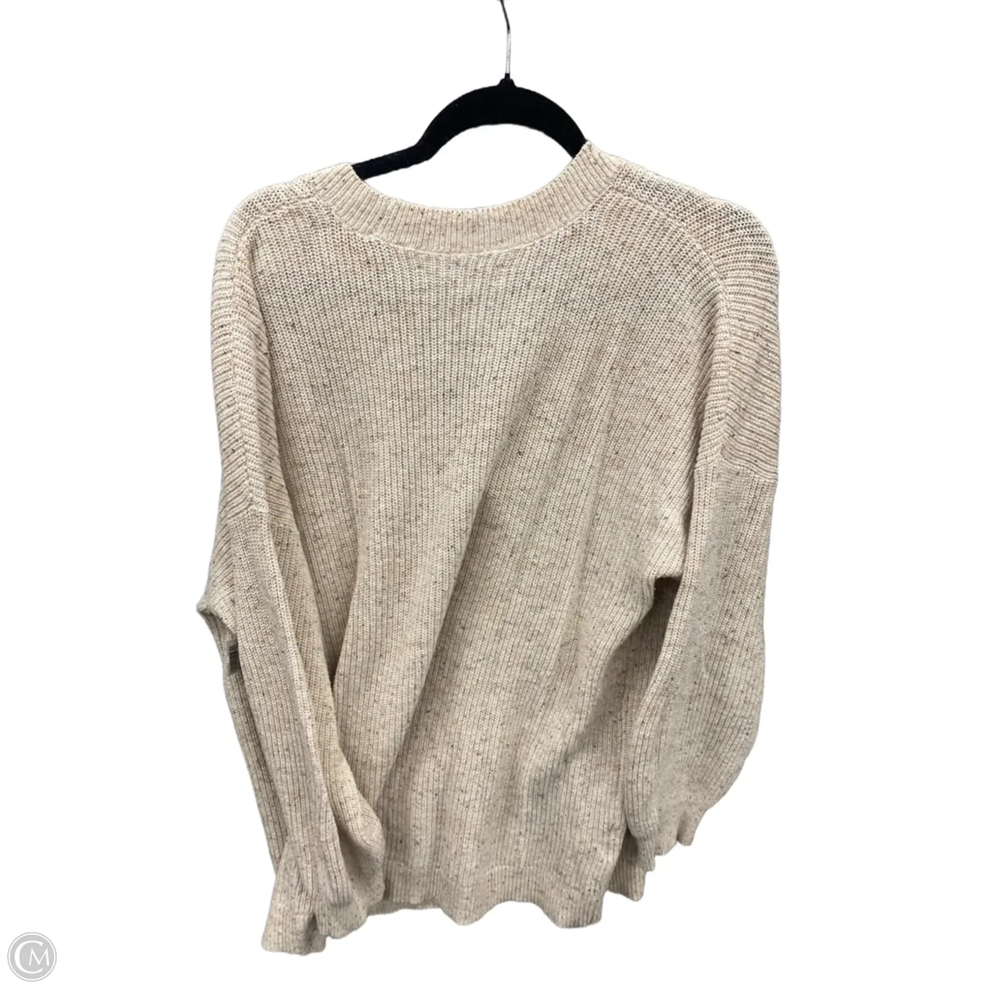 Sweater Cardigan By Loft In Cream, Size: Xl