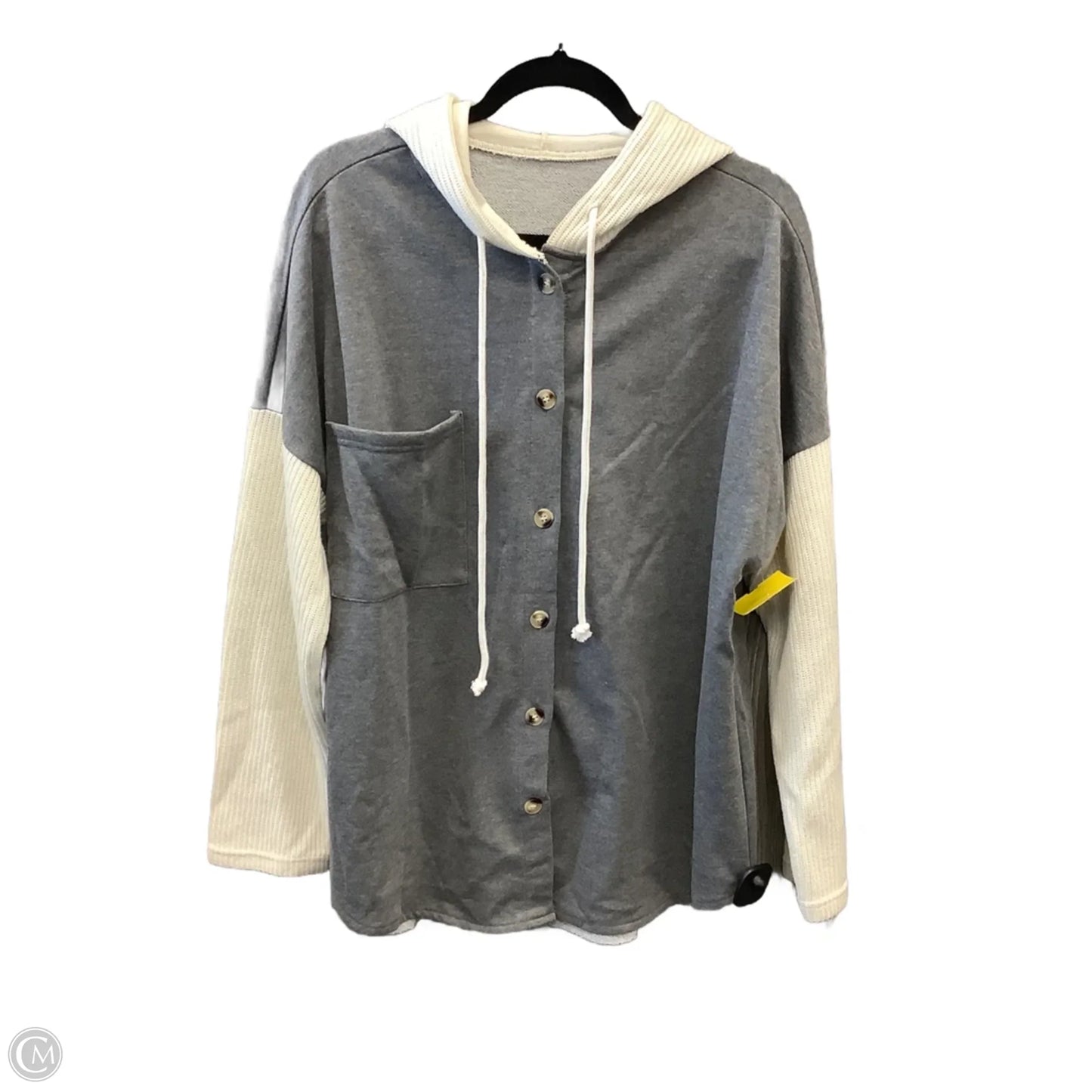 Sweater By Clothes Mentor In Cream & Grey, Size: Xl