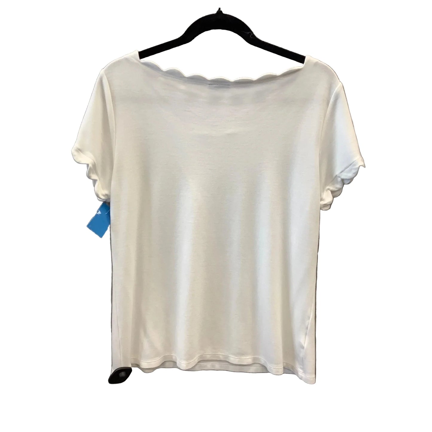 Top Short Sleeve By Ann Taylor In White, Size: L