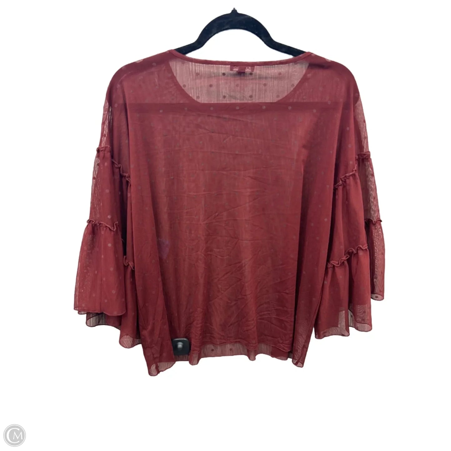 Top 3/4 Sleeve By Express In Red, Size: L