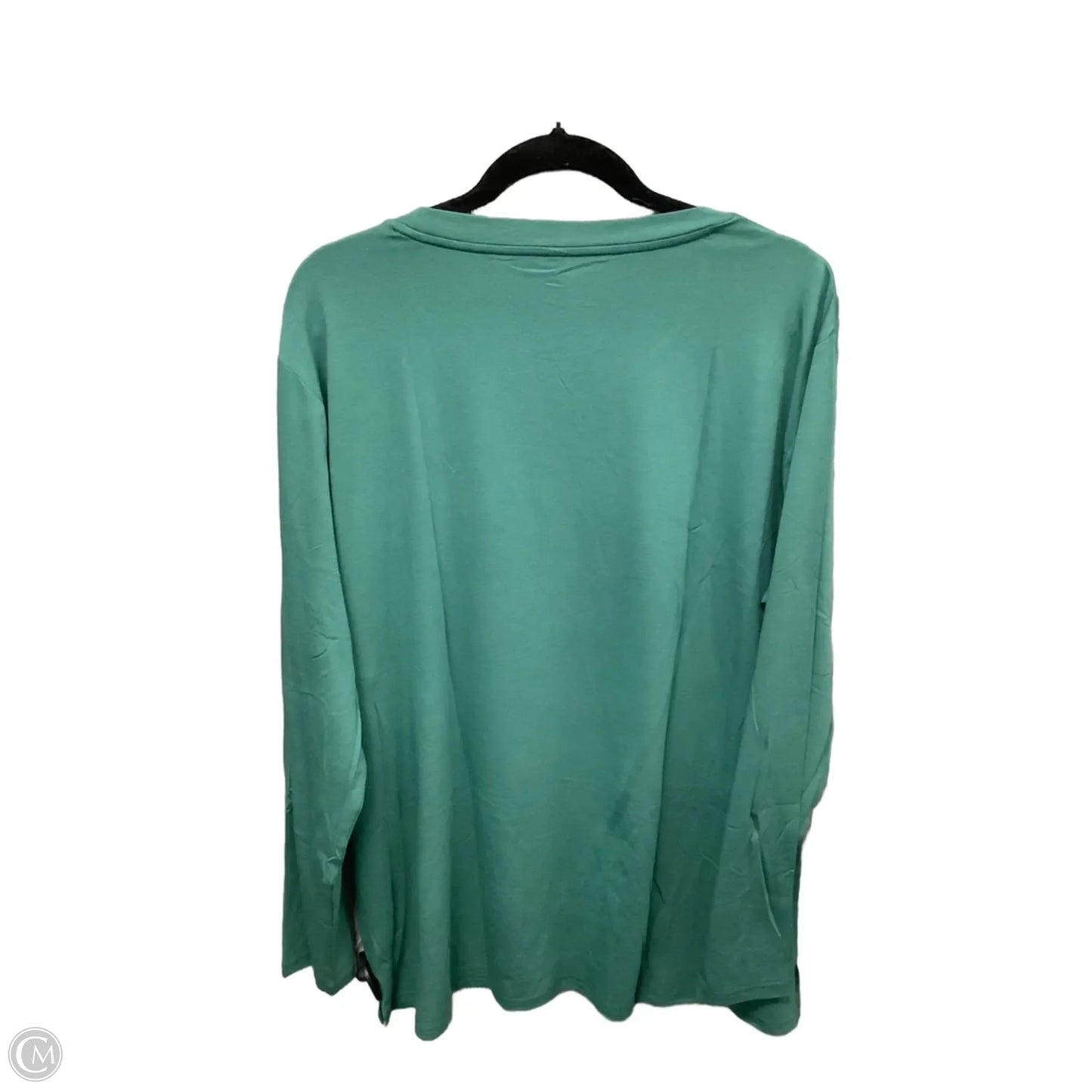Top Long Sleeve By Cmf In Green, Size: 2x