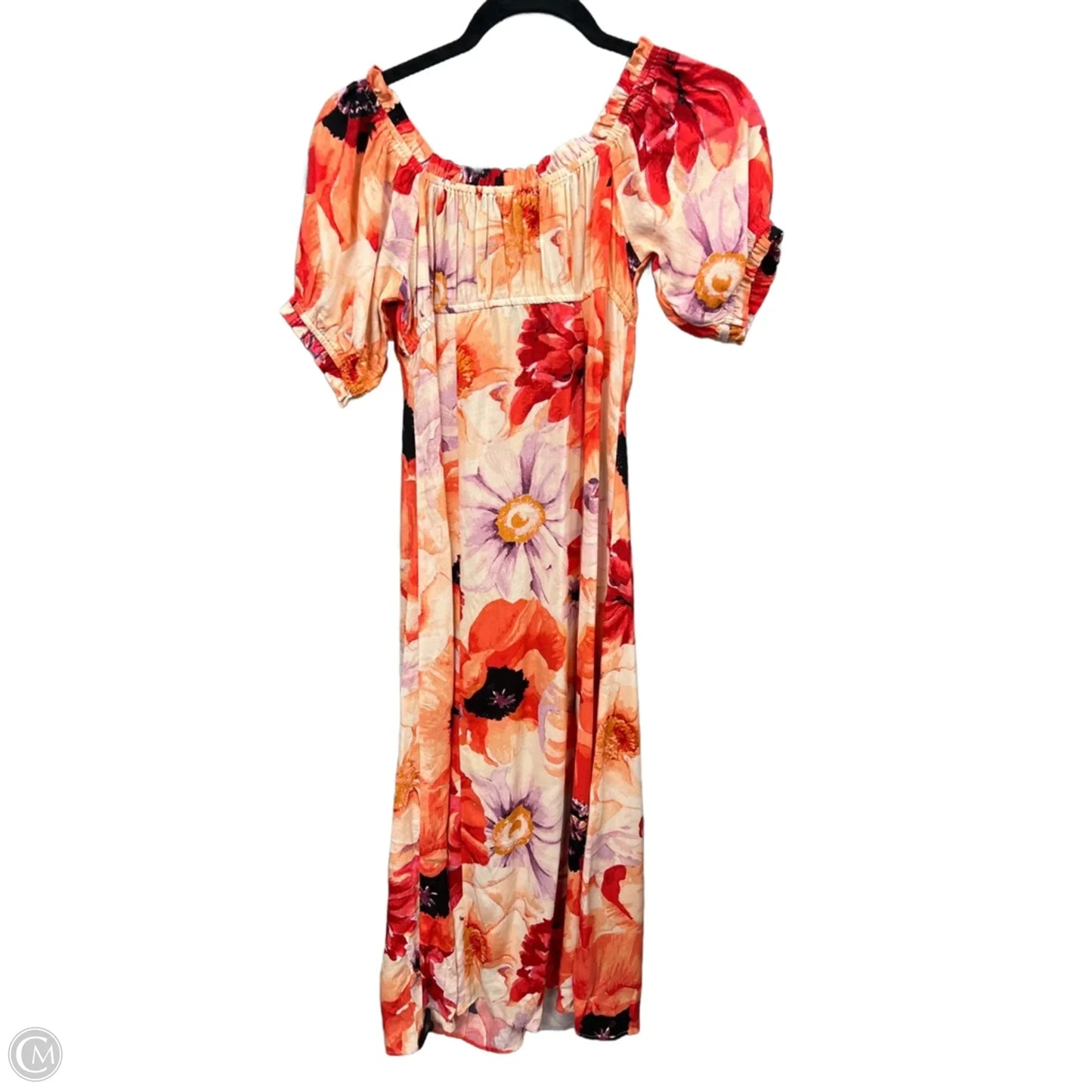 Dress Casual Midi By H&m In Floral Print, Size: M