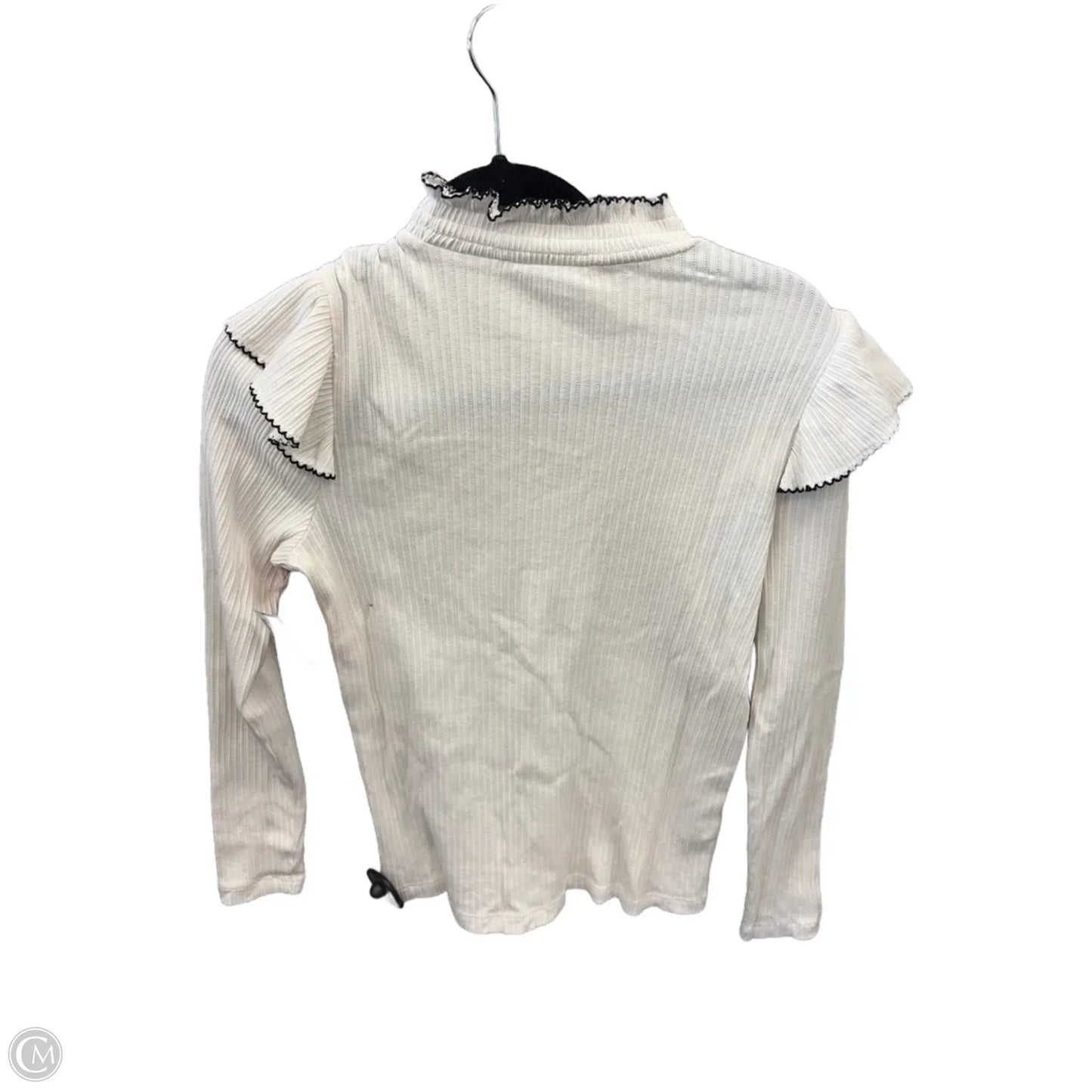Top Long Sleeve By Loft In White, Size: M