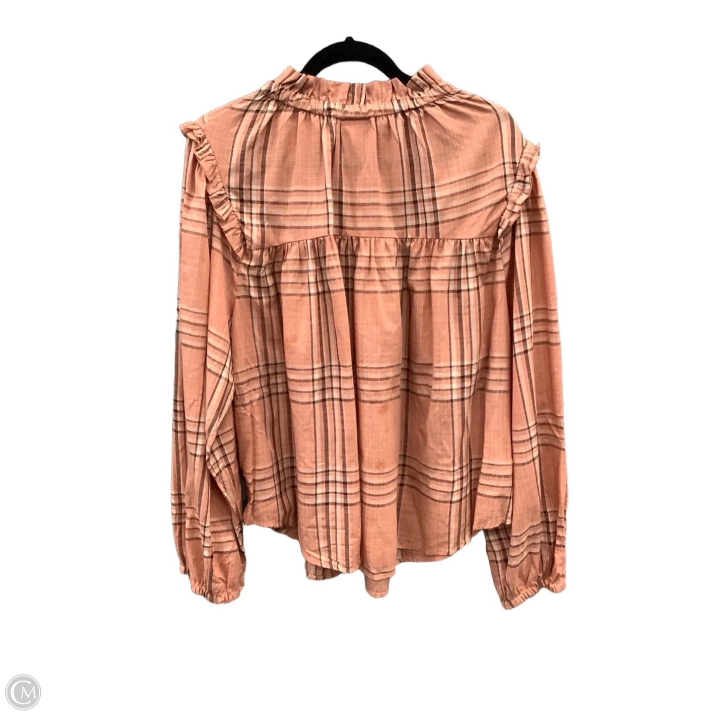 Top Long Sleeve By Ana In Peach, Size: 2x