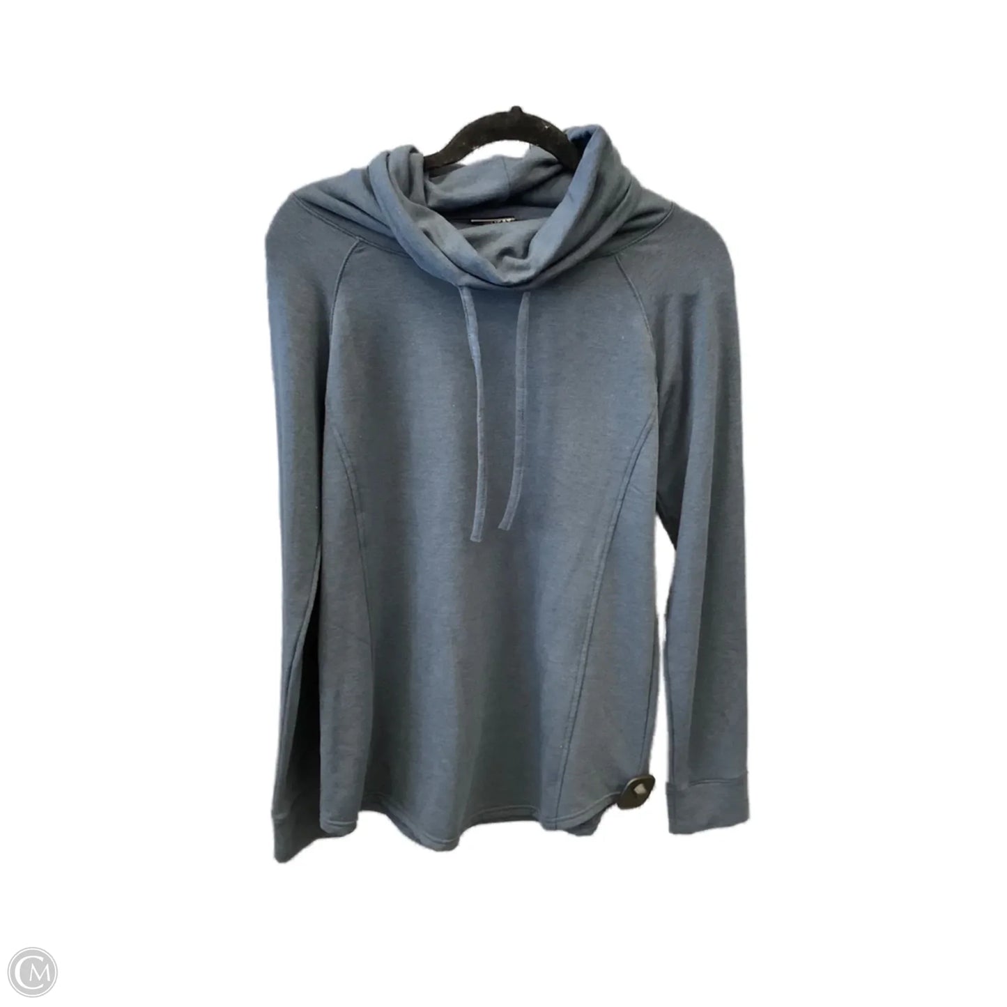 Athletic Top Long Sleeve Collar By 32 Degrees In Blue, Size: S