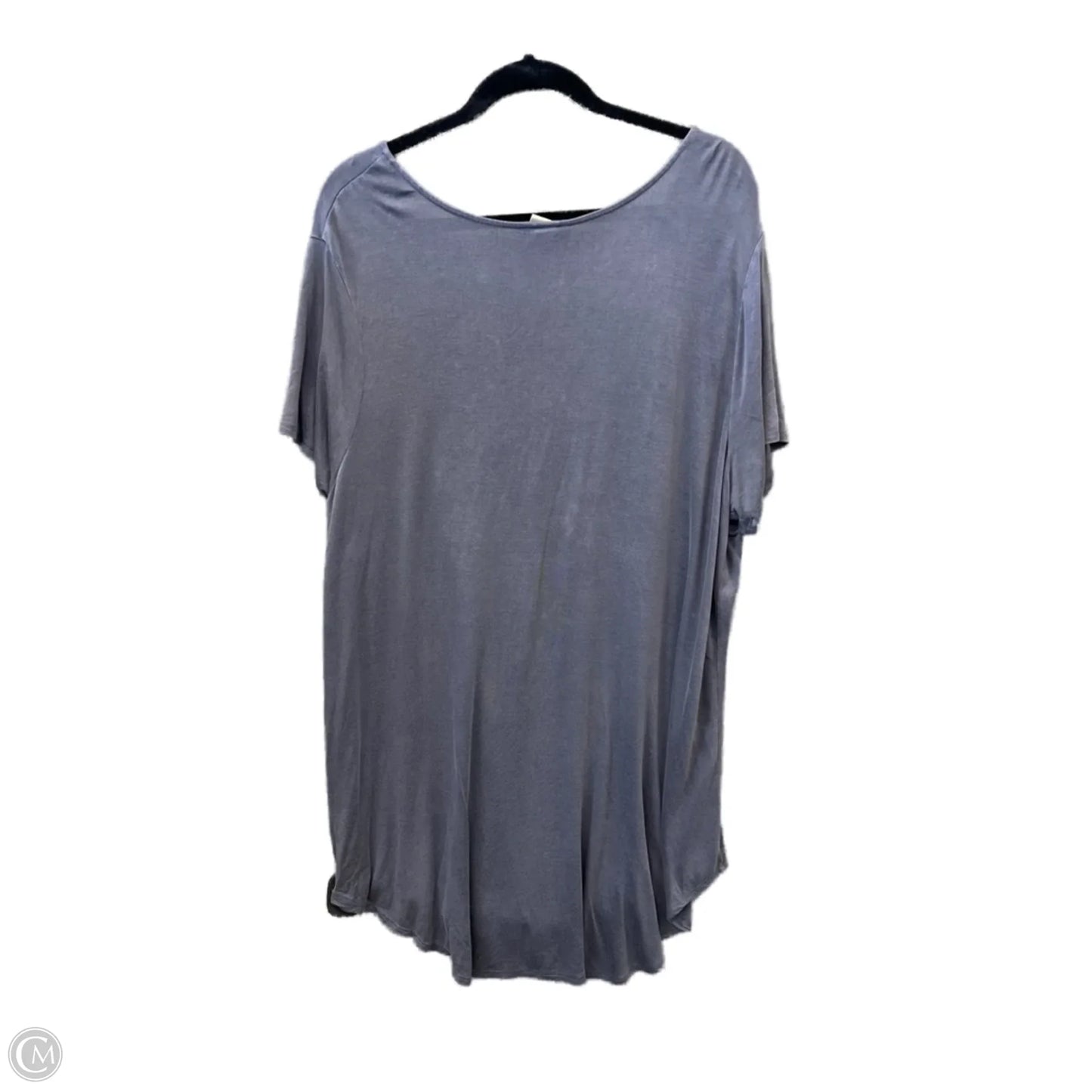 Top Short Sleeve By Ava & Viv In Grey, Size: 2x
