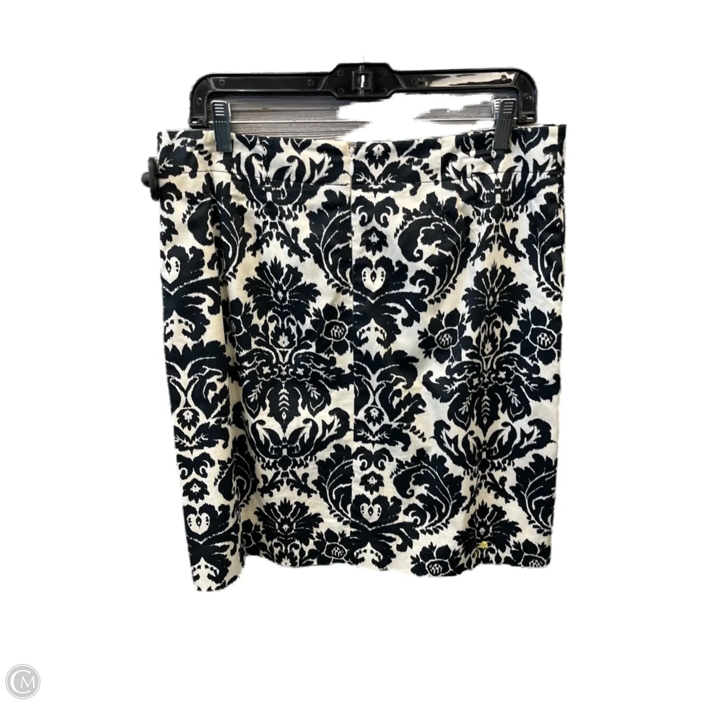 Skirt Midi By Loft In Black & Cream, Size: 10