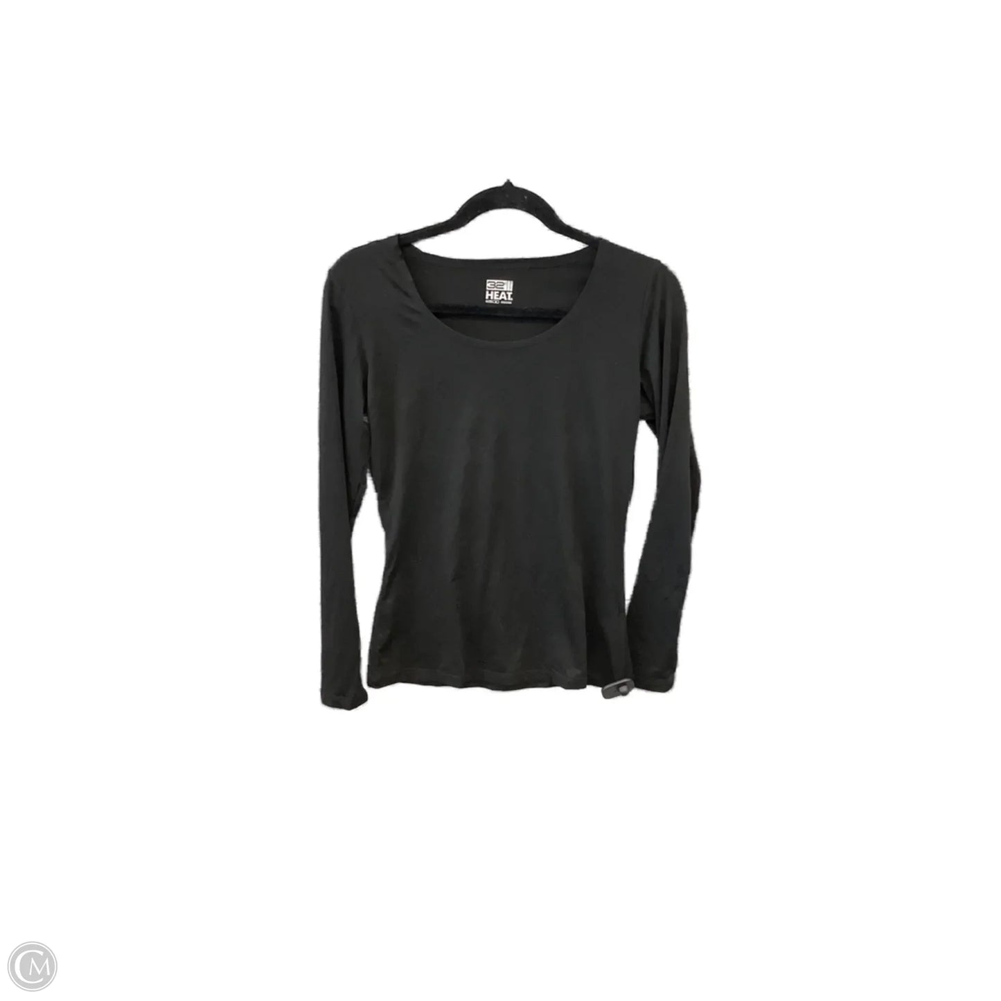 Athletic Top Long Sleeve Collar By 32 Degrees In Black, Size: M