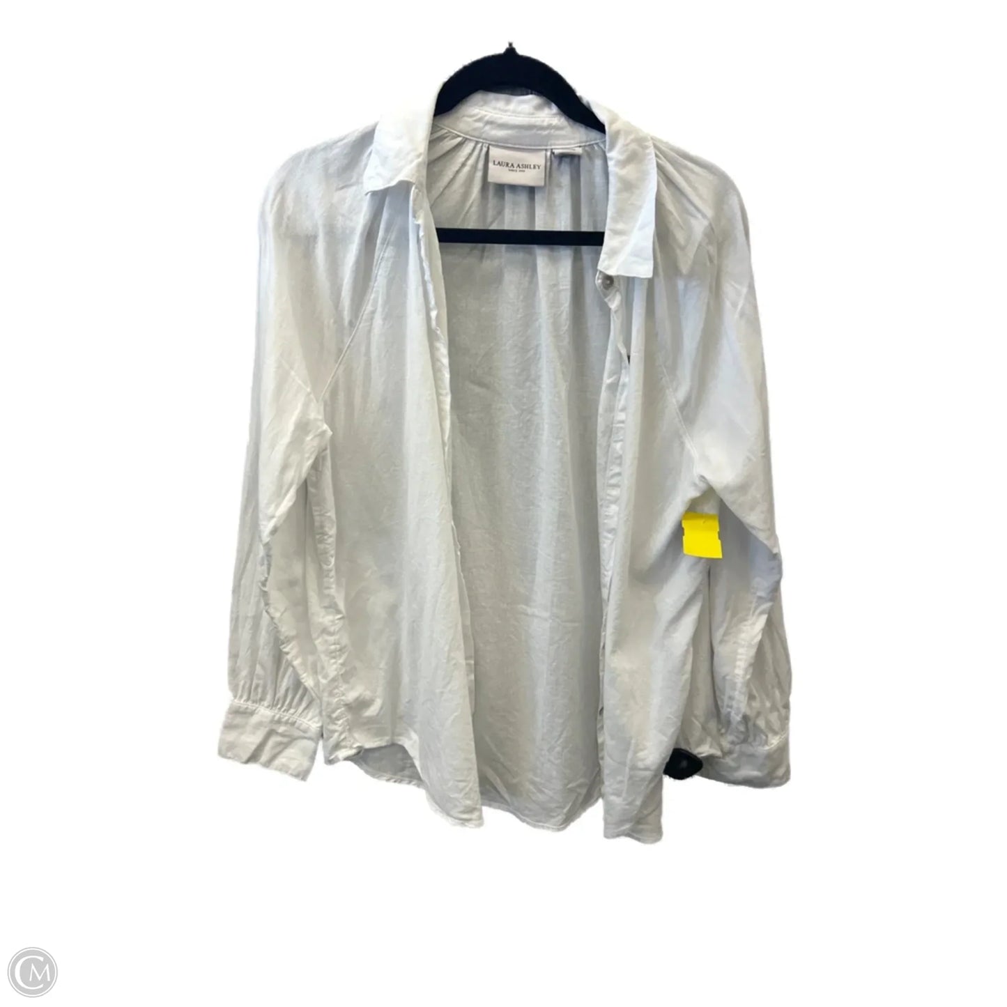 Top Long Sleeve Basic By Laura Ashley In White, Size: M