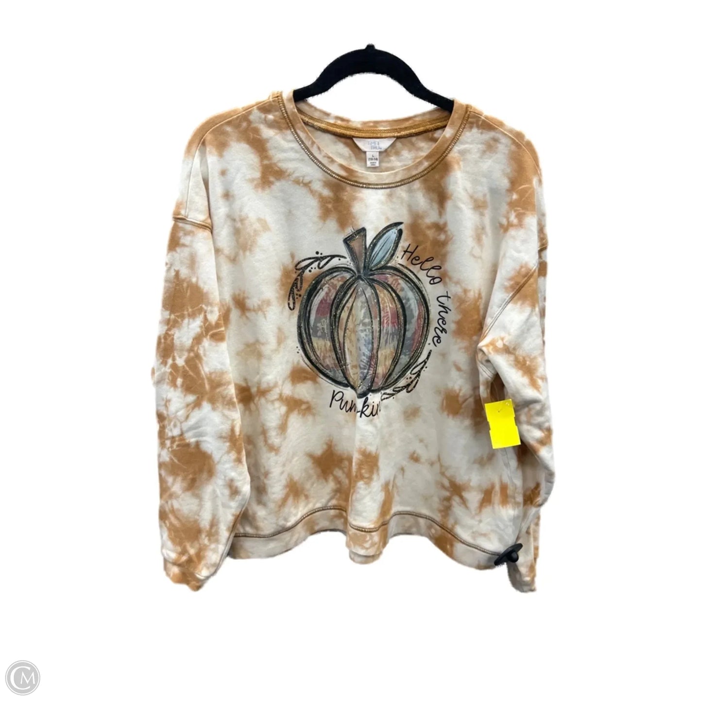 Sweatshirt Crewneck By Time And Tru In Brown, Size: L