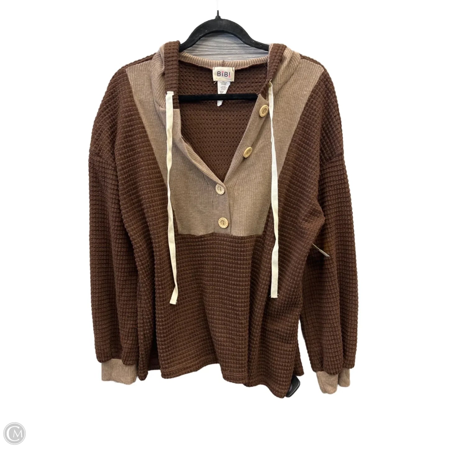 Sweatshirt Hoodie By Bibi In Brown, Size: S