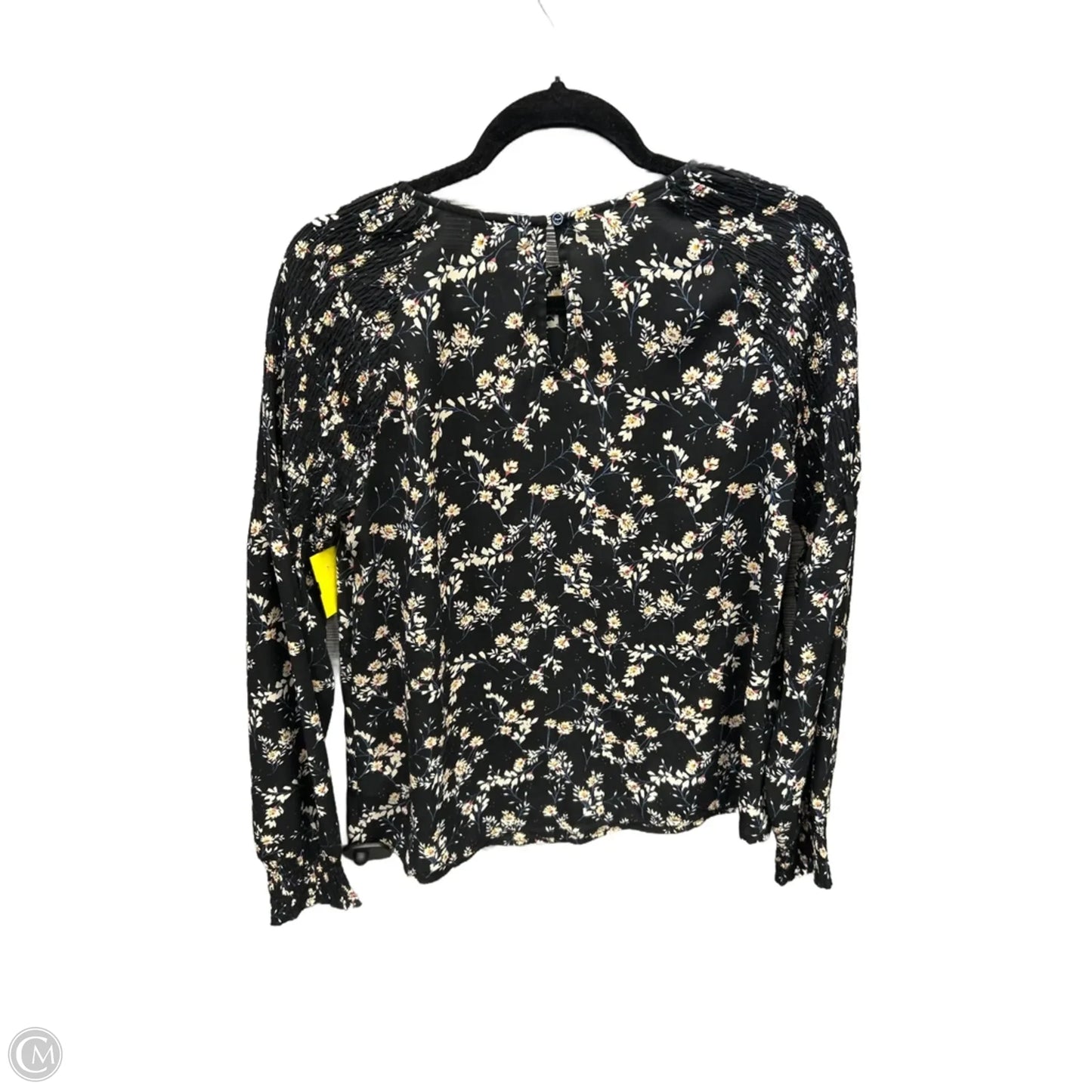 Top Long Sleeve By Ana In Black, Size: M