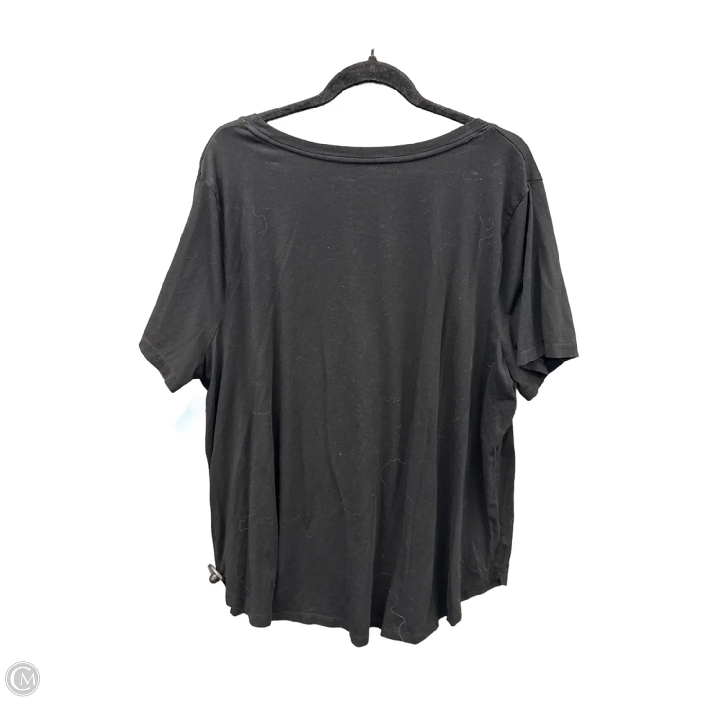 Top Short Sleeve Basic By Ava & Viv In Black, Size: 2x
