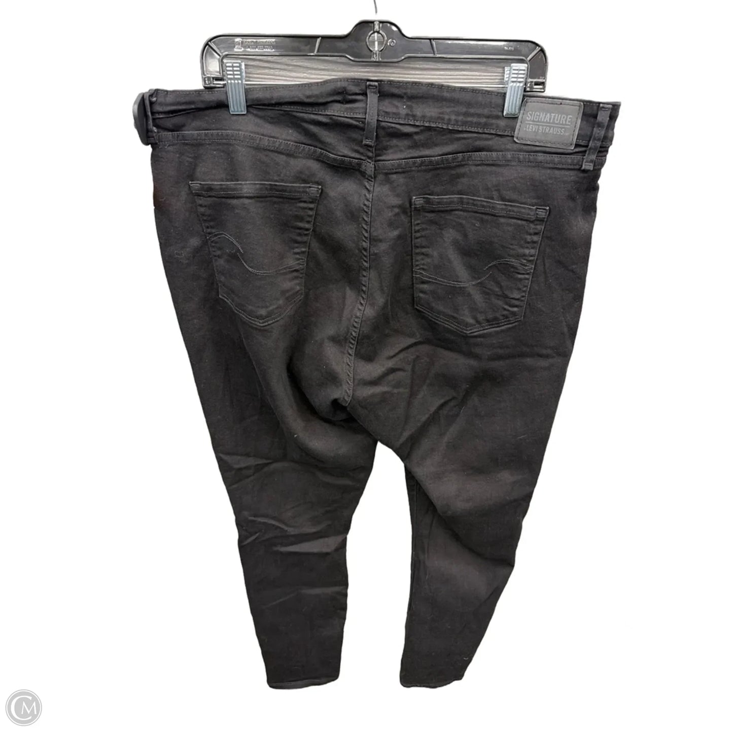 Jeans Skinny By Levis In Black Denim, Size: 20