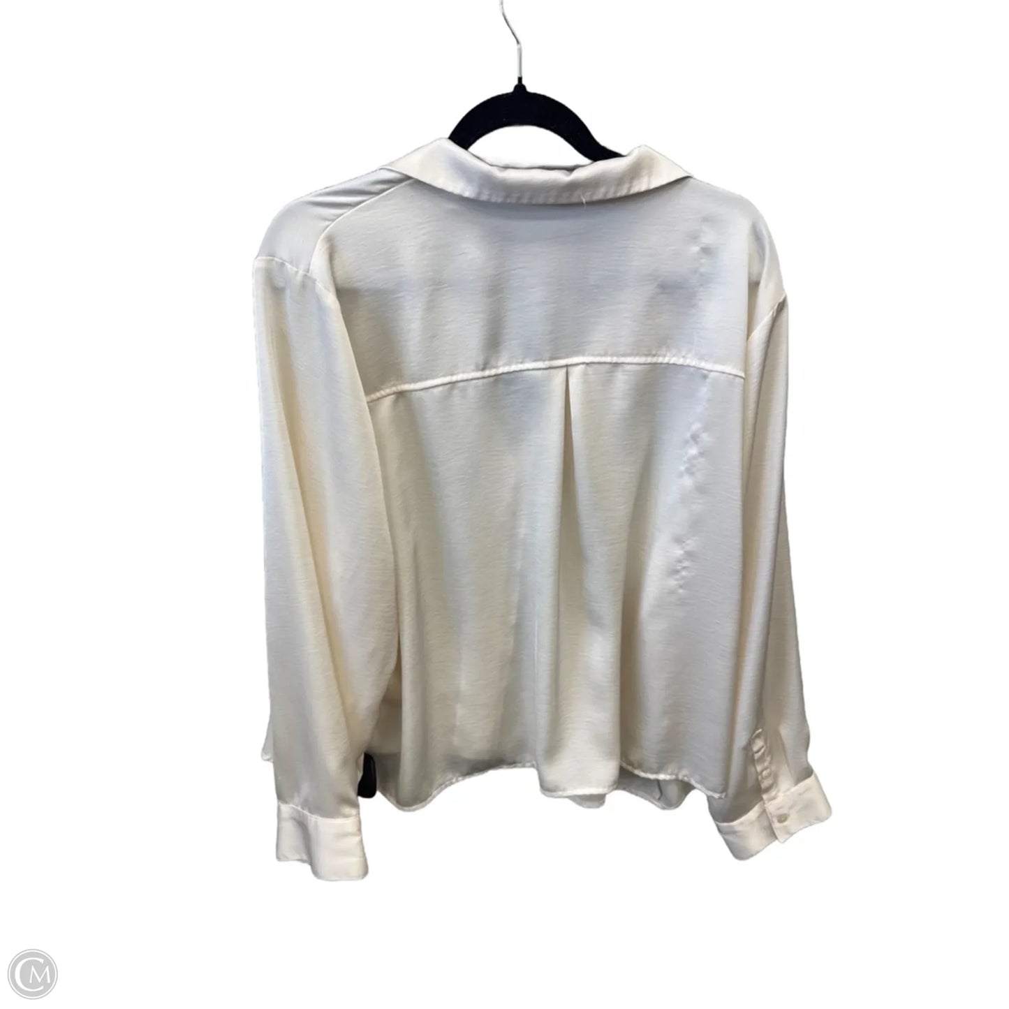 Blouse Long Sleeve By Old Navy In Cream, Size: Xxl