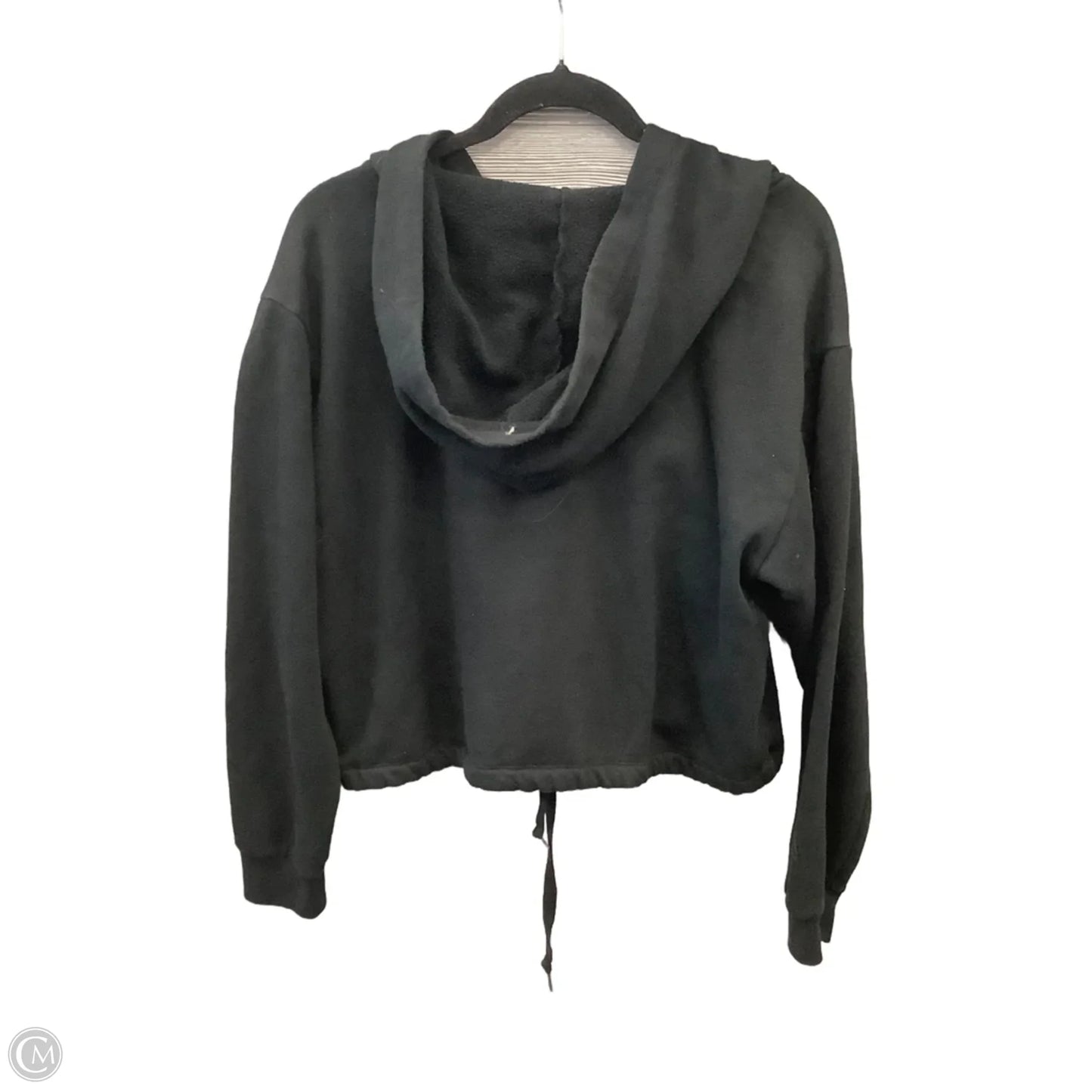 Sweatshirt Hoodie By Pink In Black, Size: M