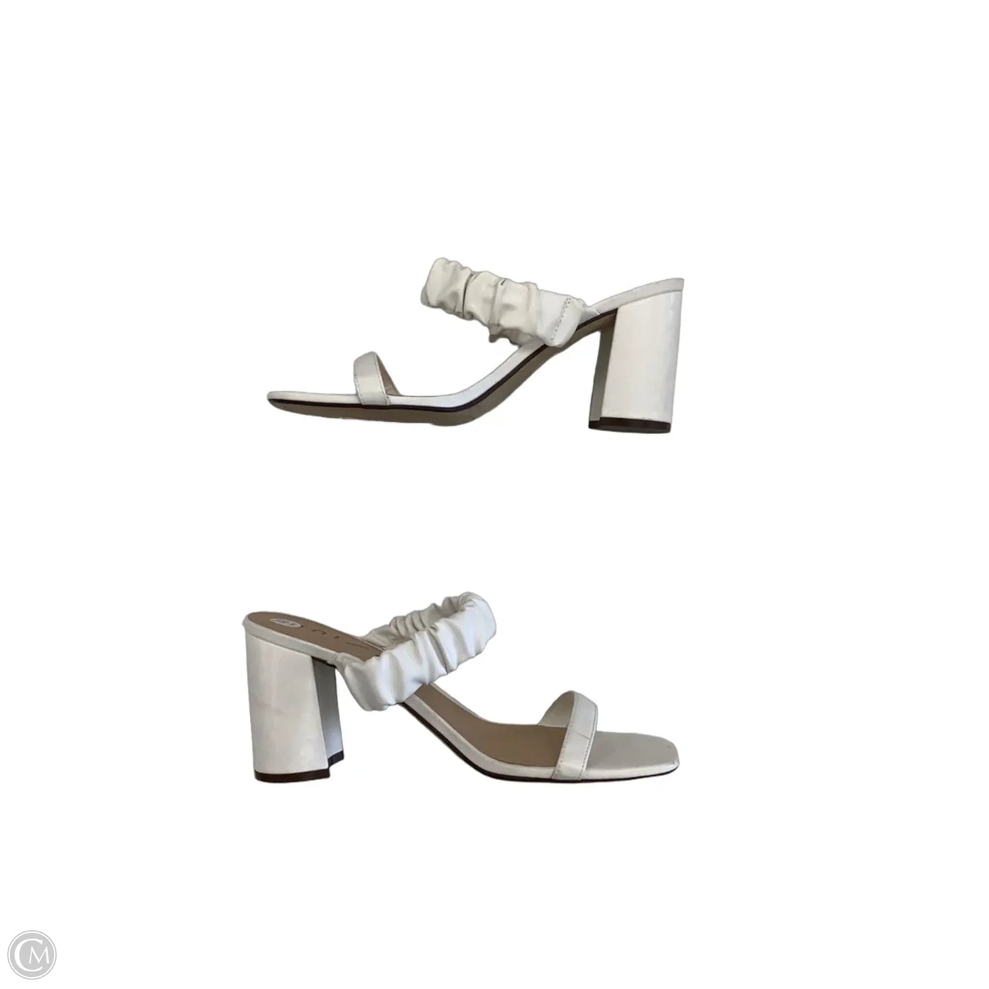 Sandals Heels Block By Unisa In White, Size: 11