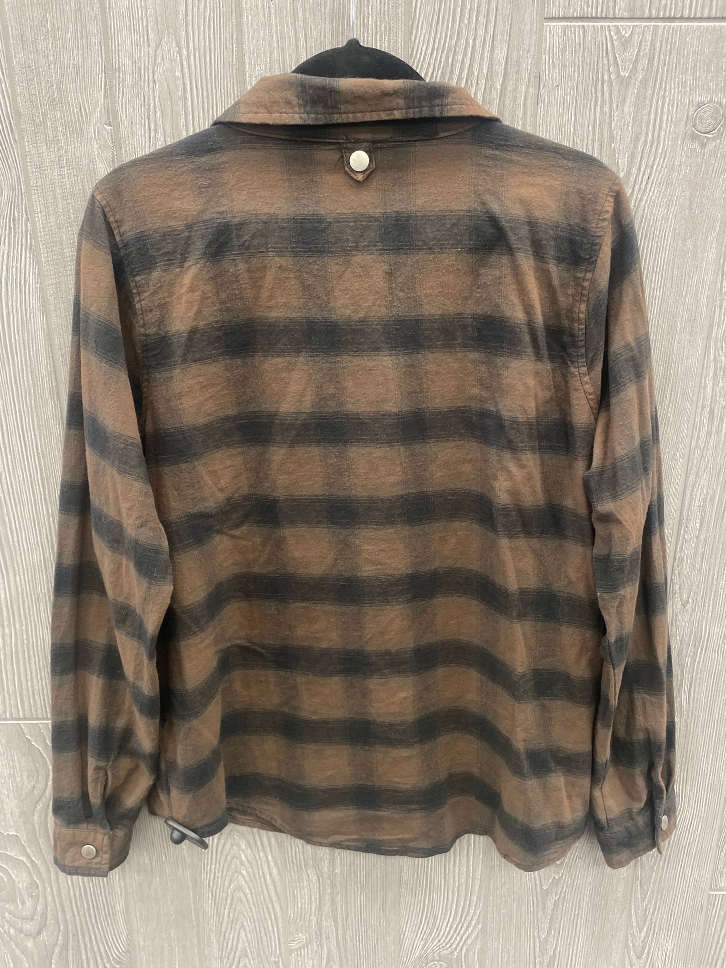 Top Long Sleeve By Bke In Brown, Size: L