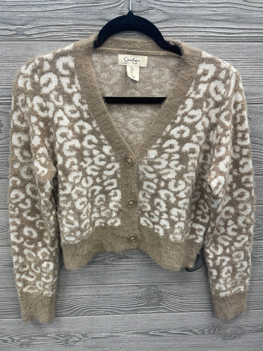 Sweater Cardigan By Jessica Simpson In Animal Print, Size: S