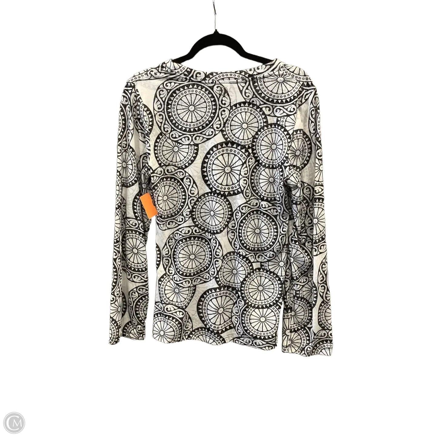 Top Long Sleeve By Balance Collection In Black & White, Size: Xl