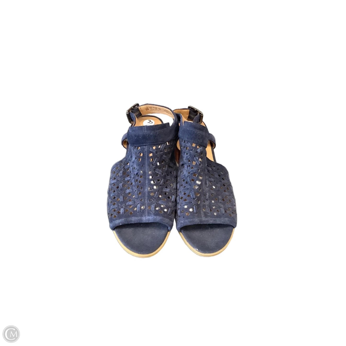 Sandals Heels Block By Franco Sarto In Blue, Size: 8